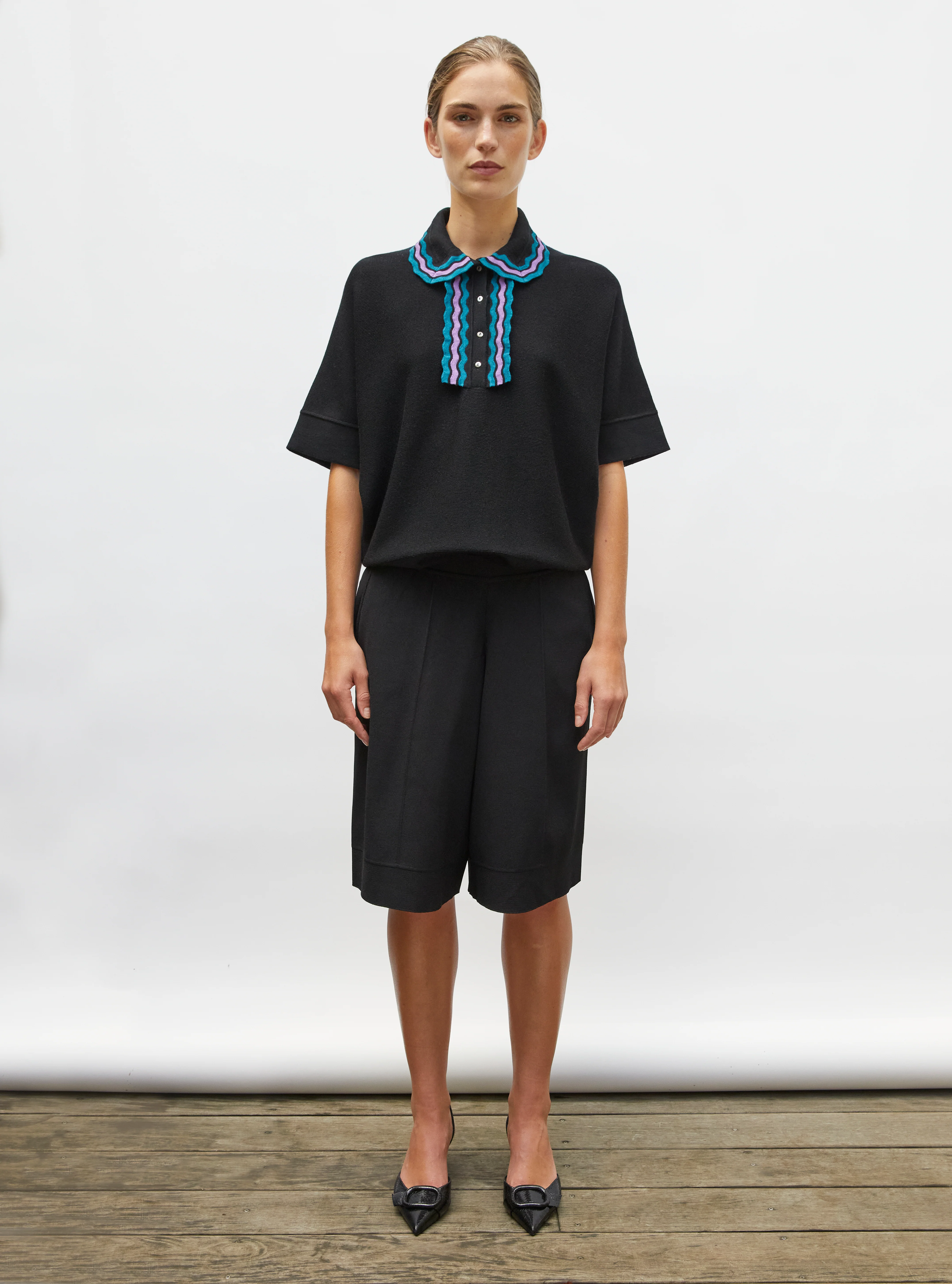 top ample maille col croquet - Image 4