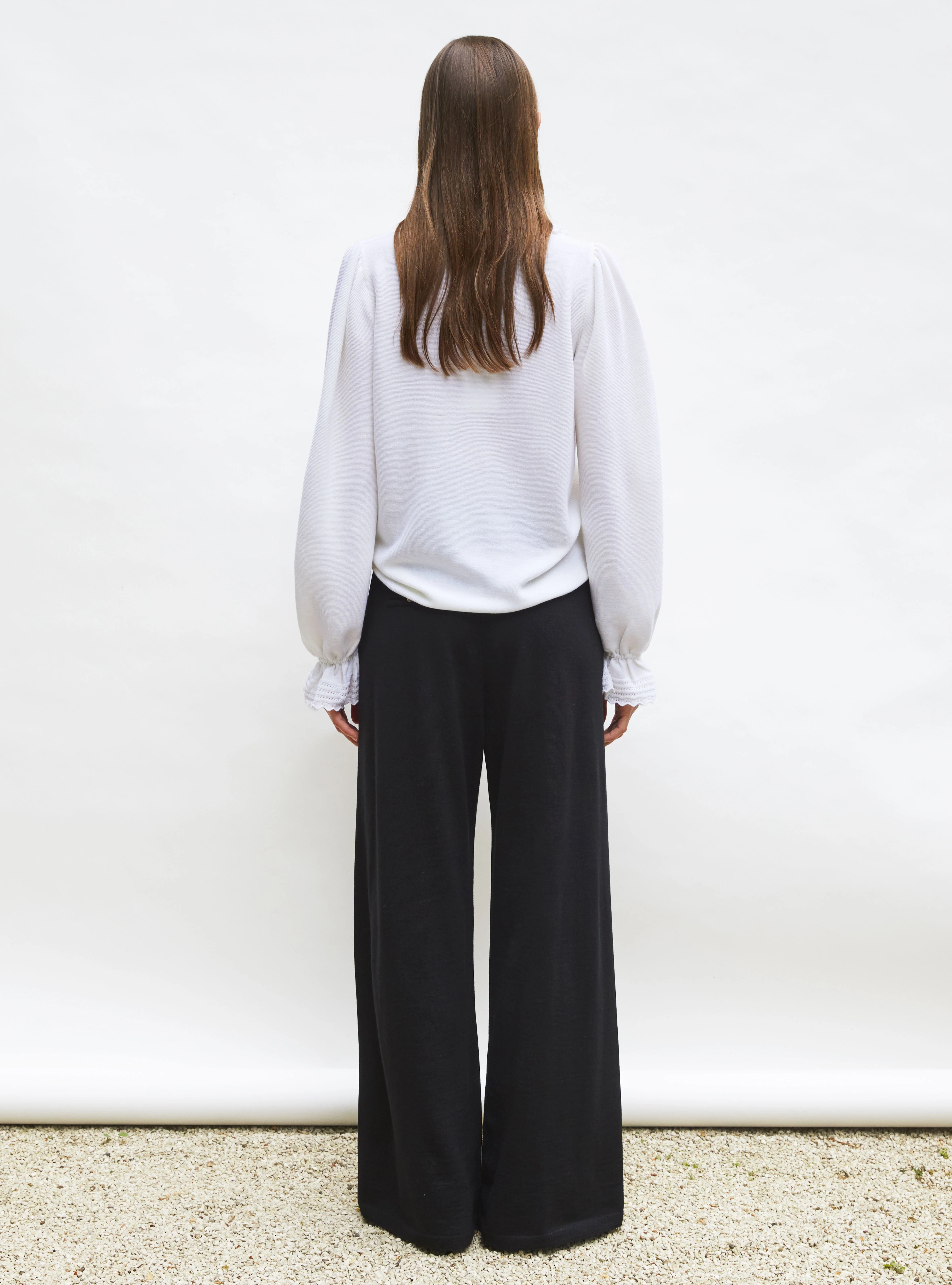 blouse en maille col dentelle - Image 5