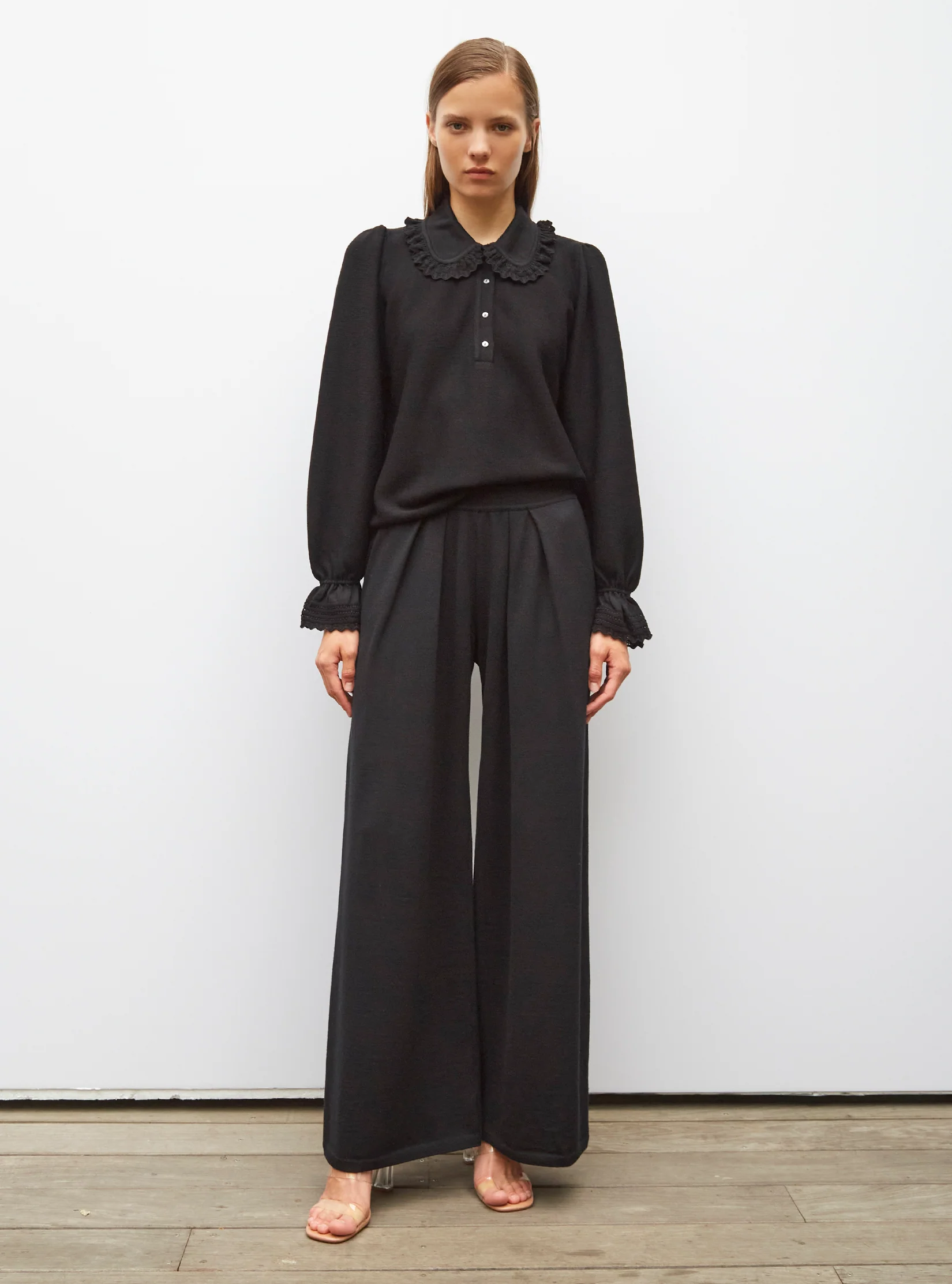 blouse en maille col dentelle - Image 3