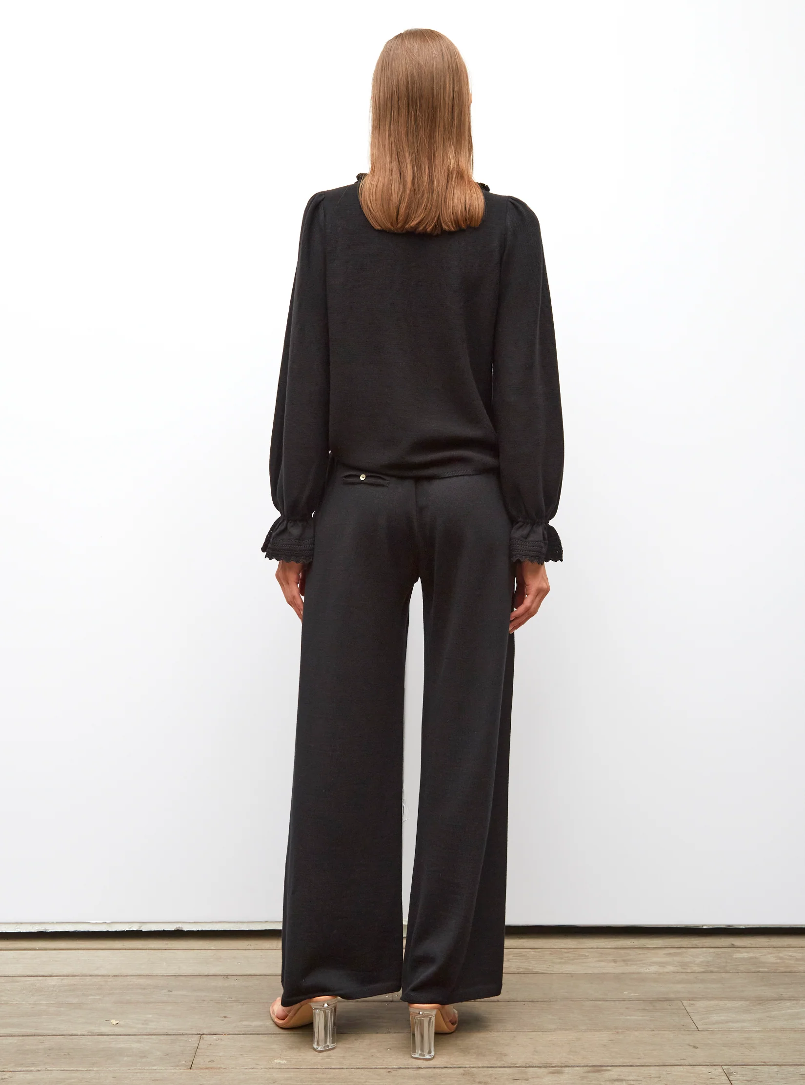 blouse en maille col dentelle - Image 5