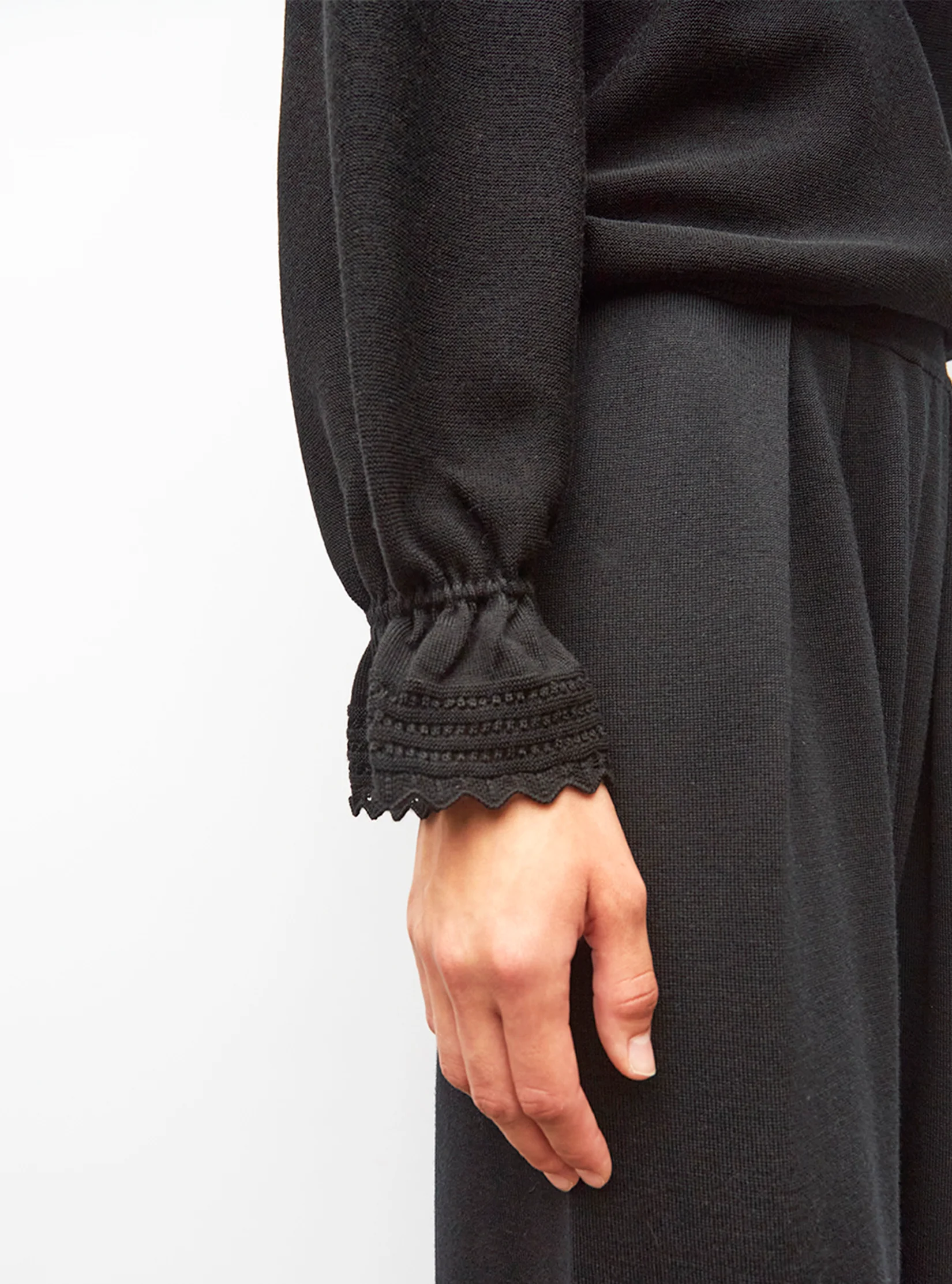 blouse en maille col dentelle - Image 6