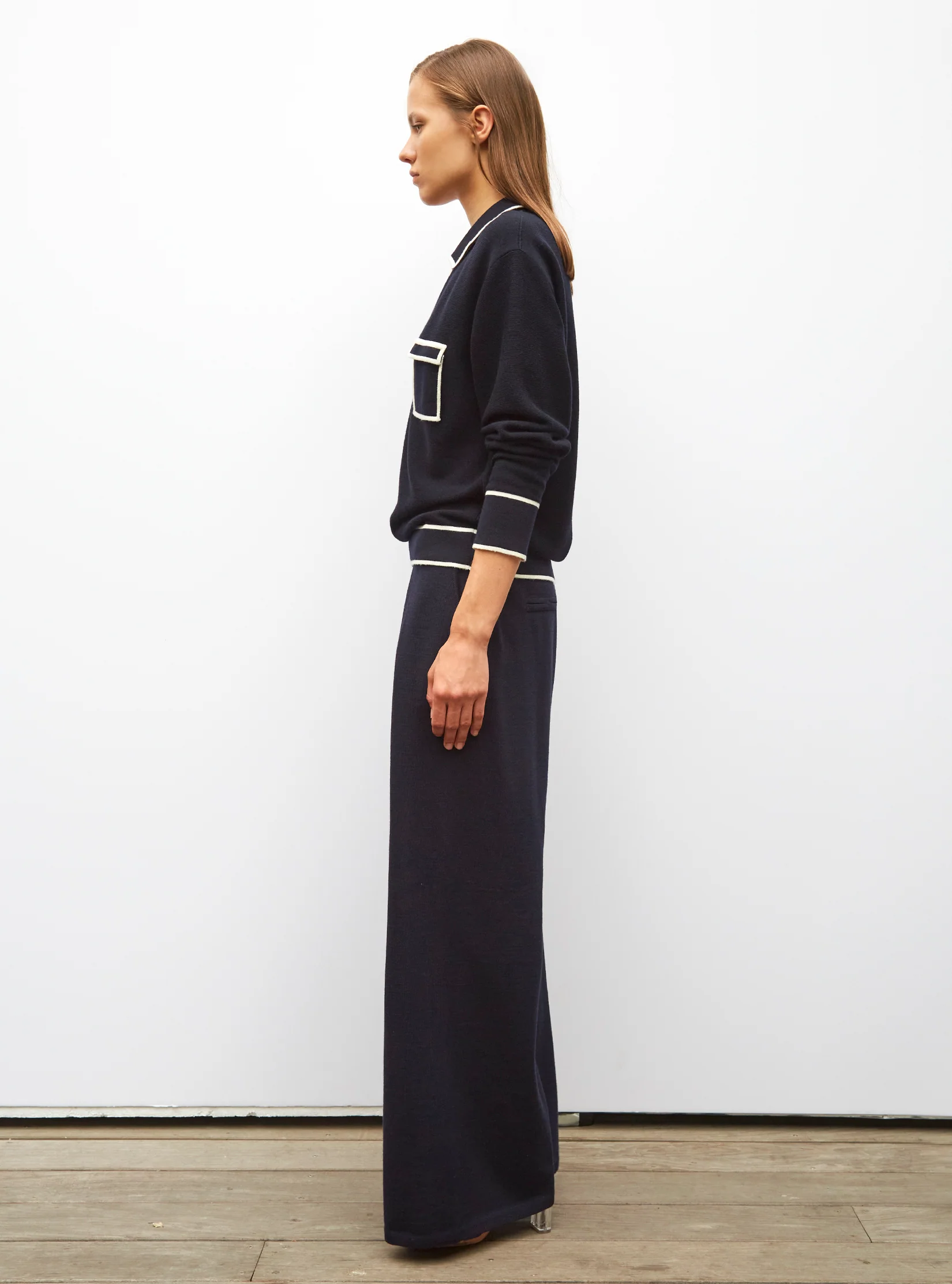 chemise maille col gansé - Image 4