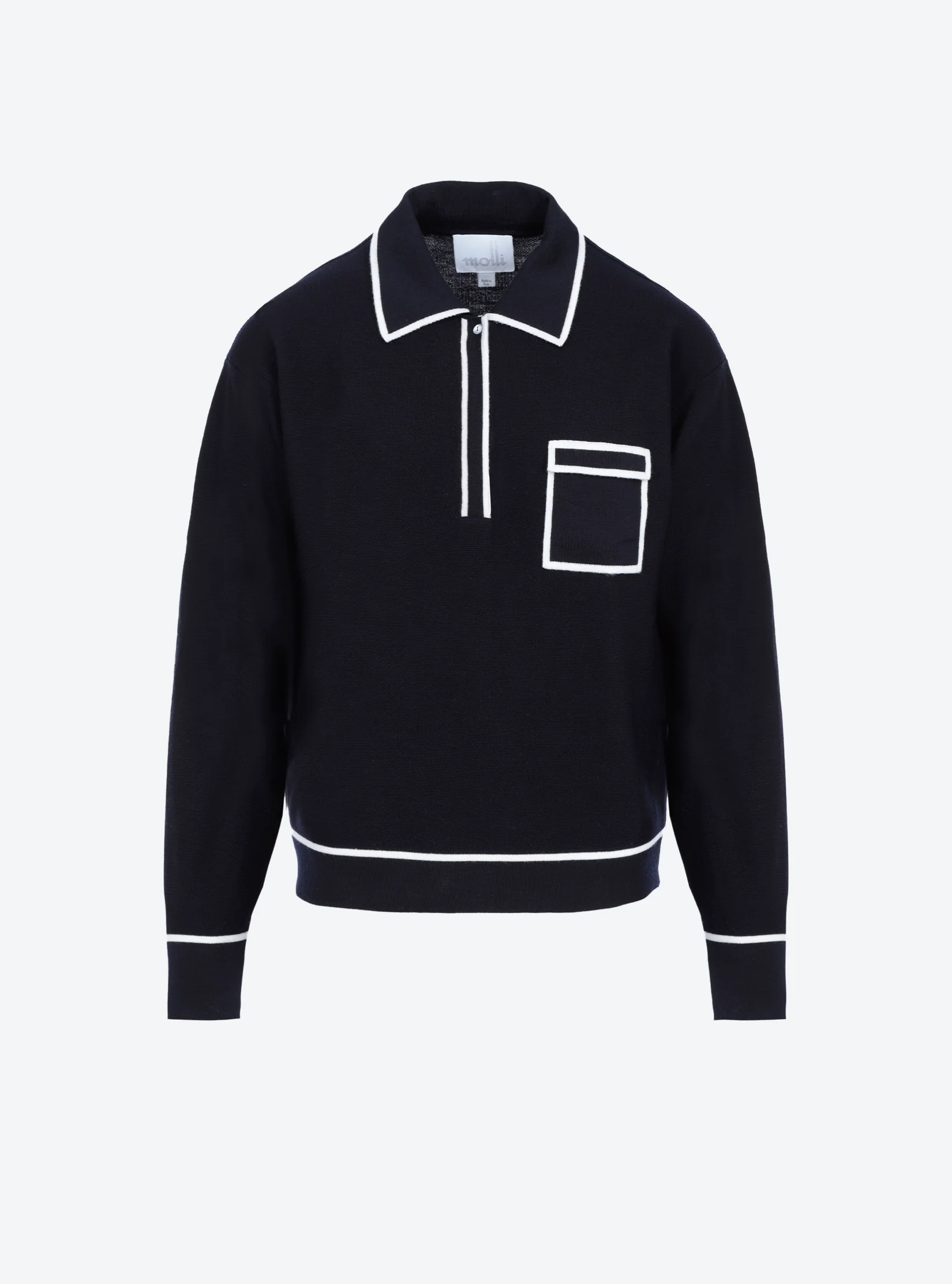 chemise maille col gansé - Image 7