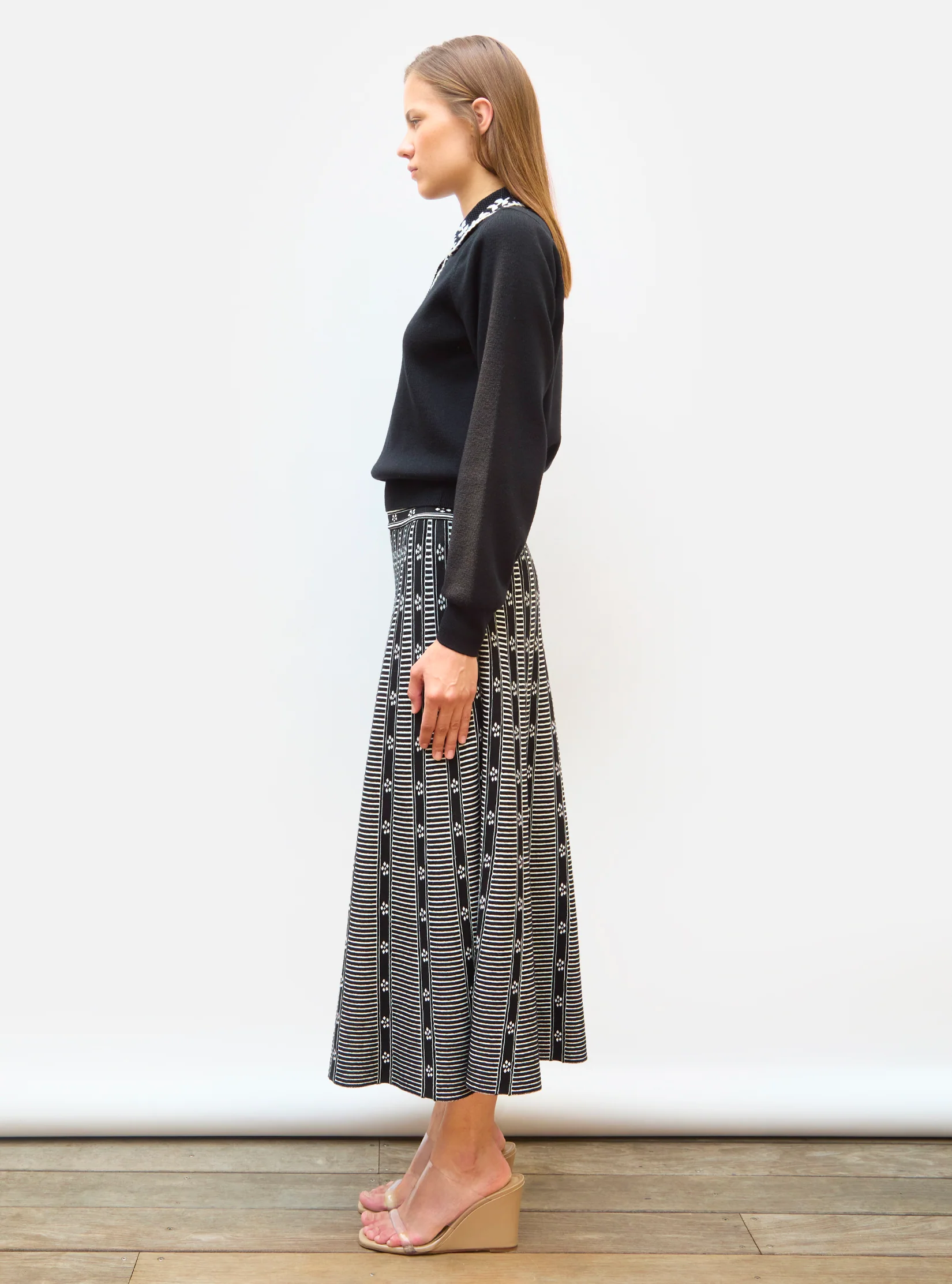 chemise maille brodée main - Image 3