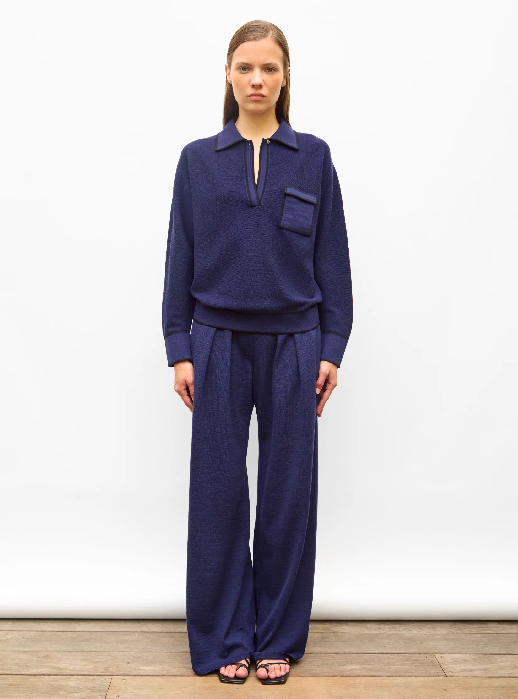 chemise maille col gansé - Image 3