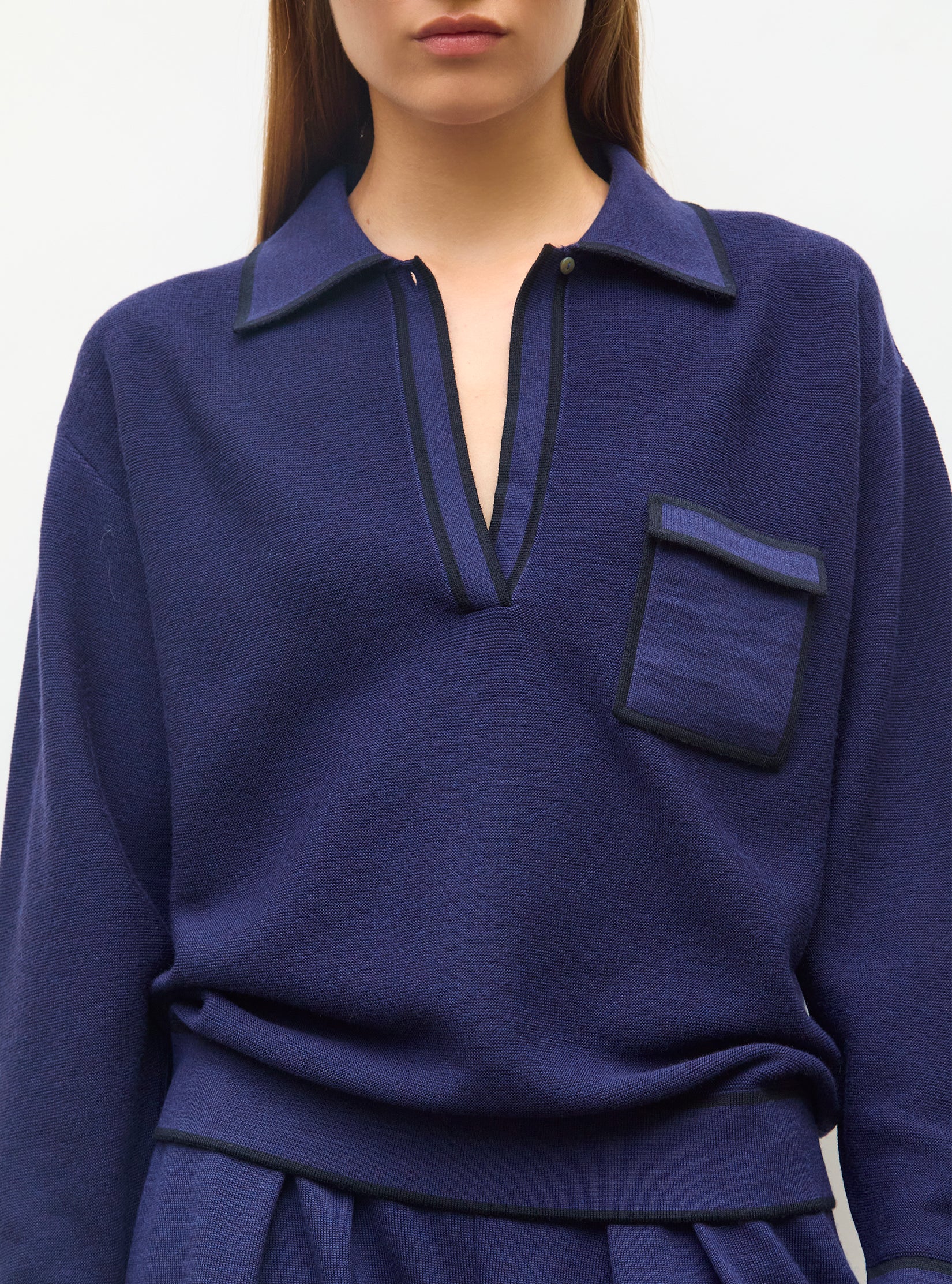 chemise maille col gansé - Image 6