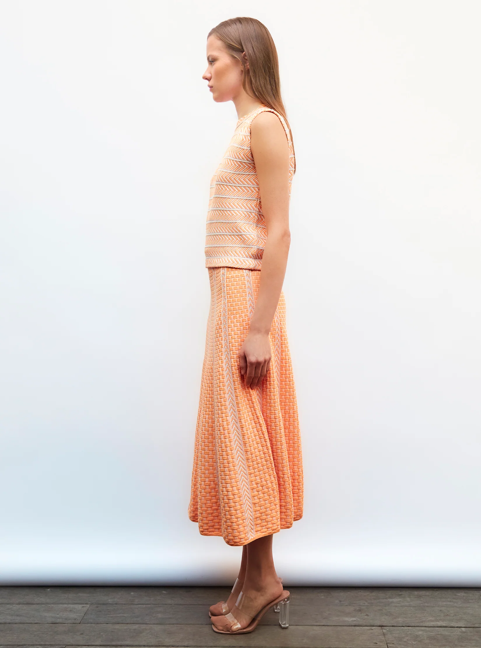 jupe en maille panier tressé - Image 3