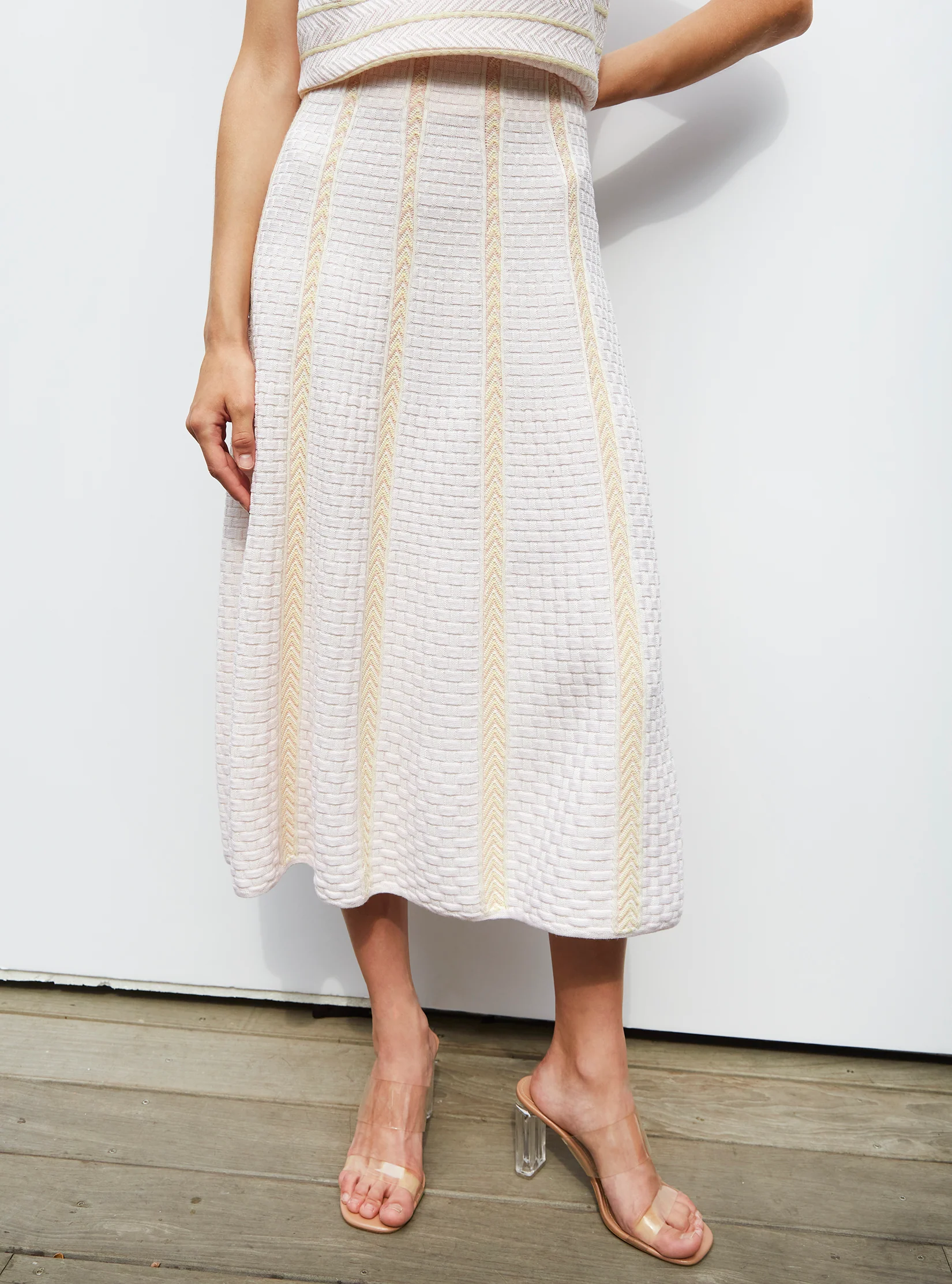 jupe en maille panier tressé - Image 4