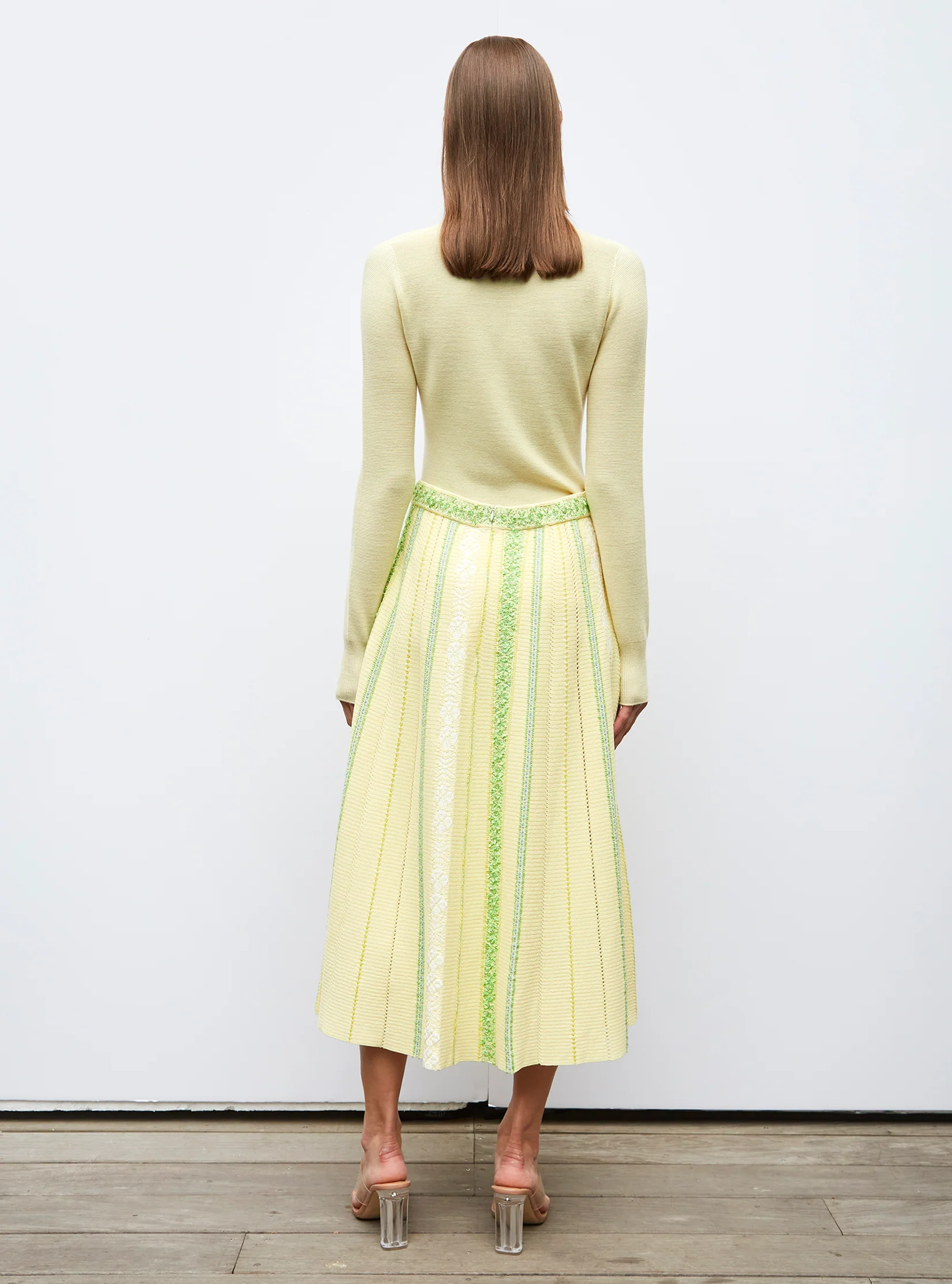 jupe longue maille rubans - Image 4