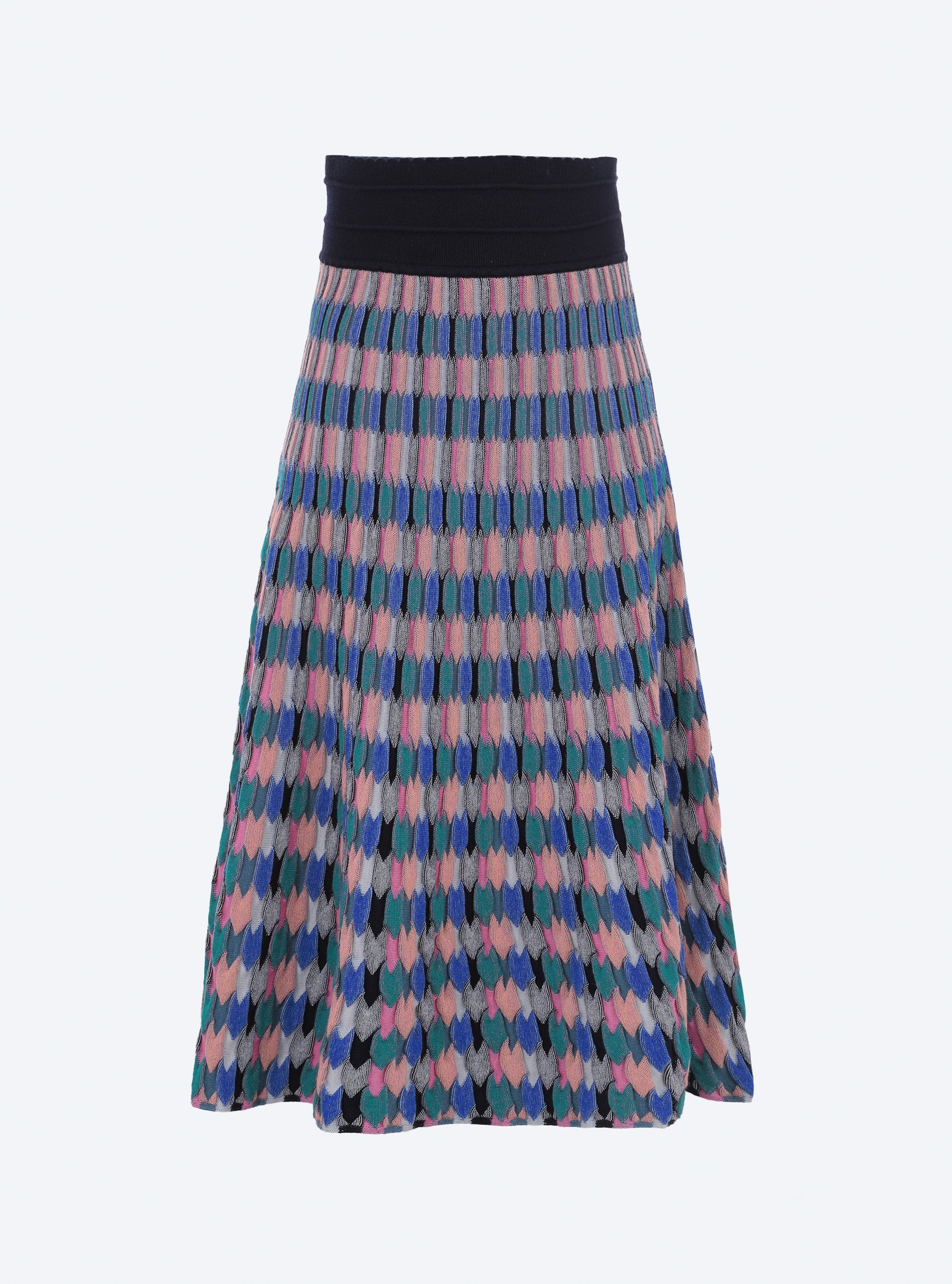 jupe longue maille zellige multicolore - Image 4