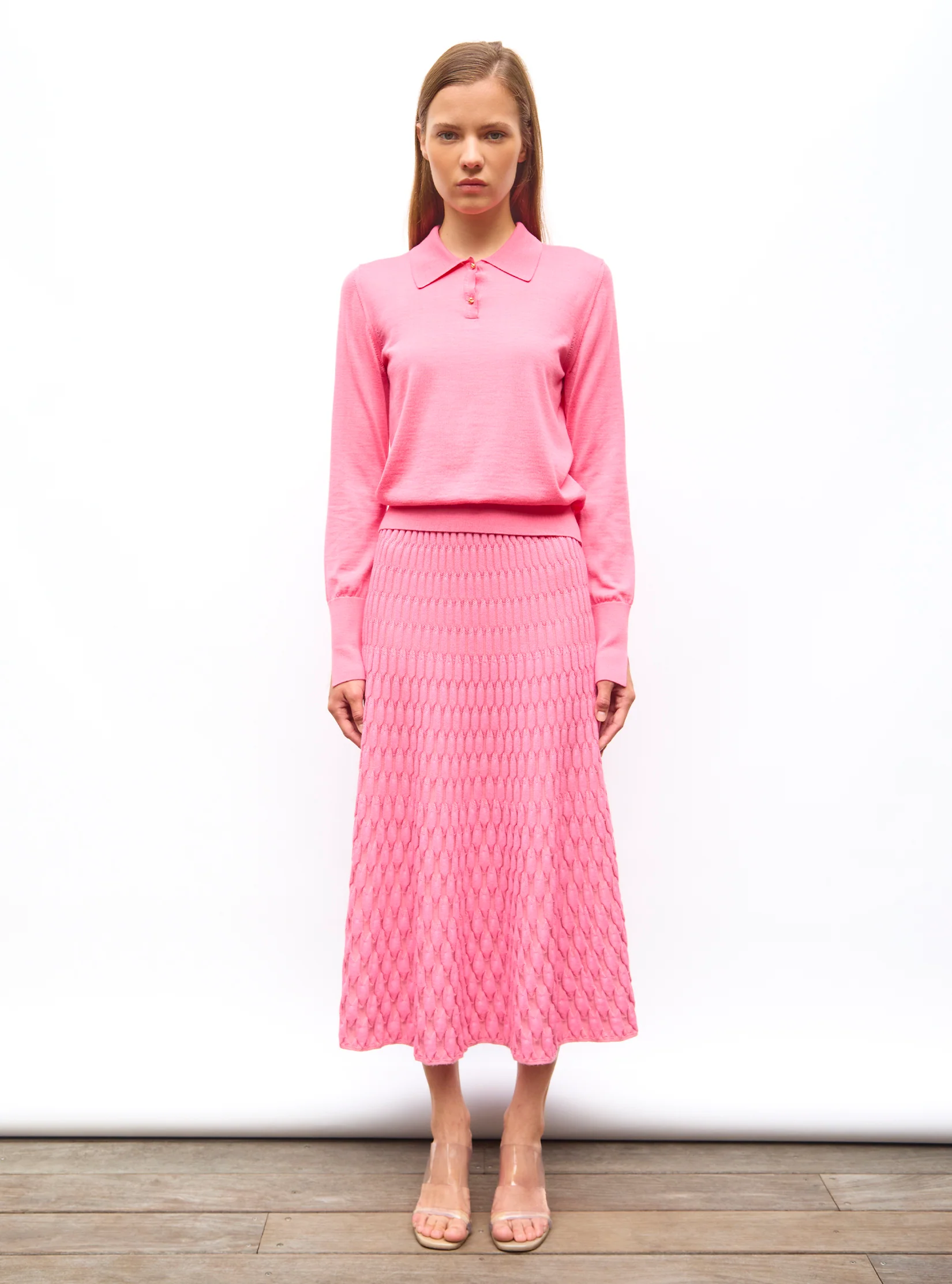 jupe longue maille zellige unie - Image 5