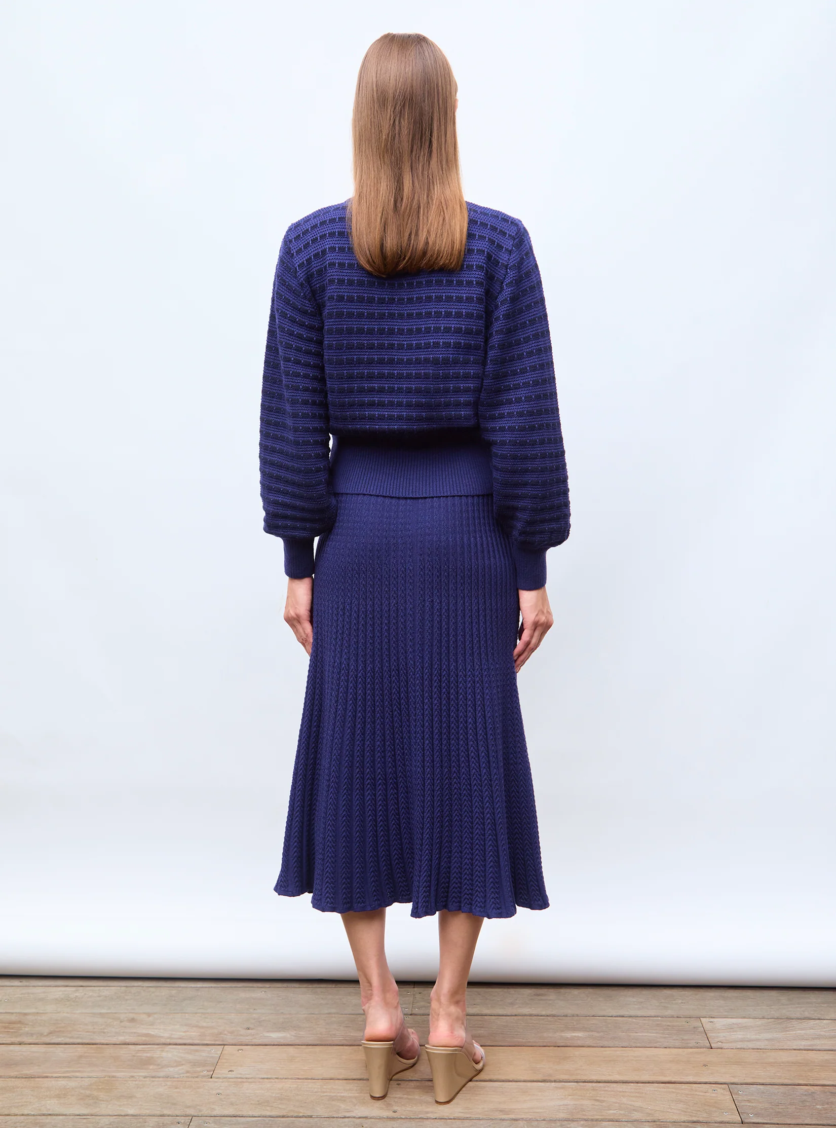 jupe fluide en maille plissée - Image 4