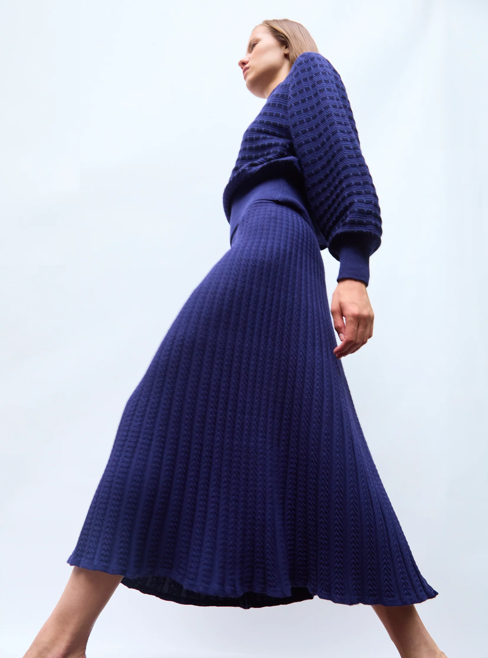 jupe fluide en maille plissée - Image 5