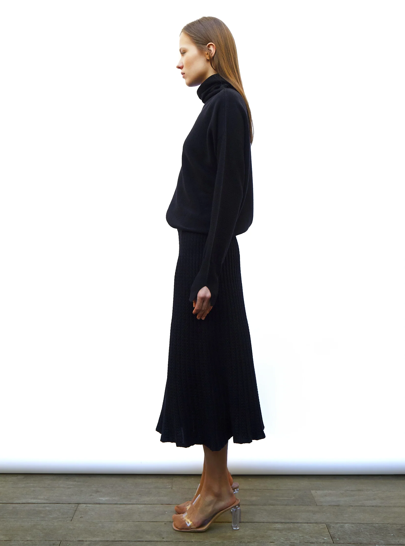 jupe fluide en maille plissée - Image 3