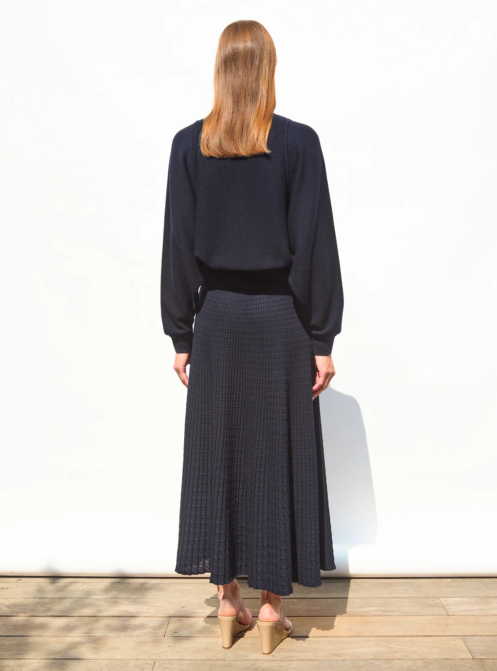 jupe fluide maille origami - Image 5