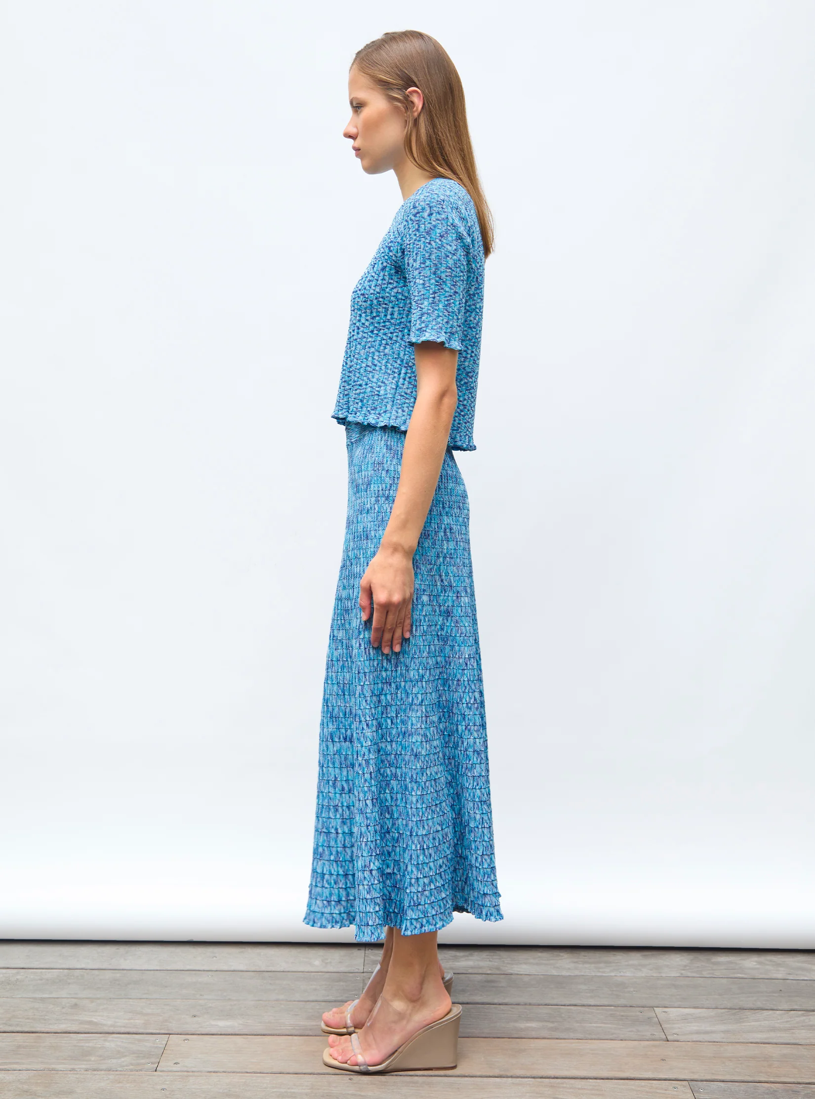 jupe fluide maille origami - Image 3