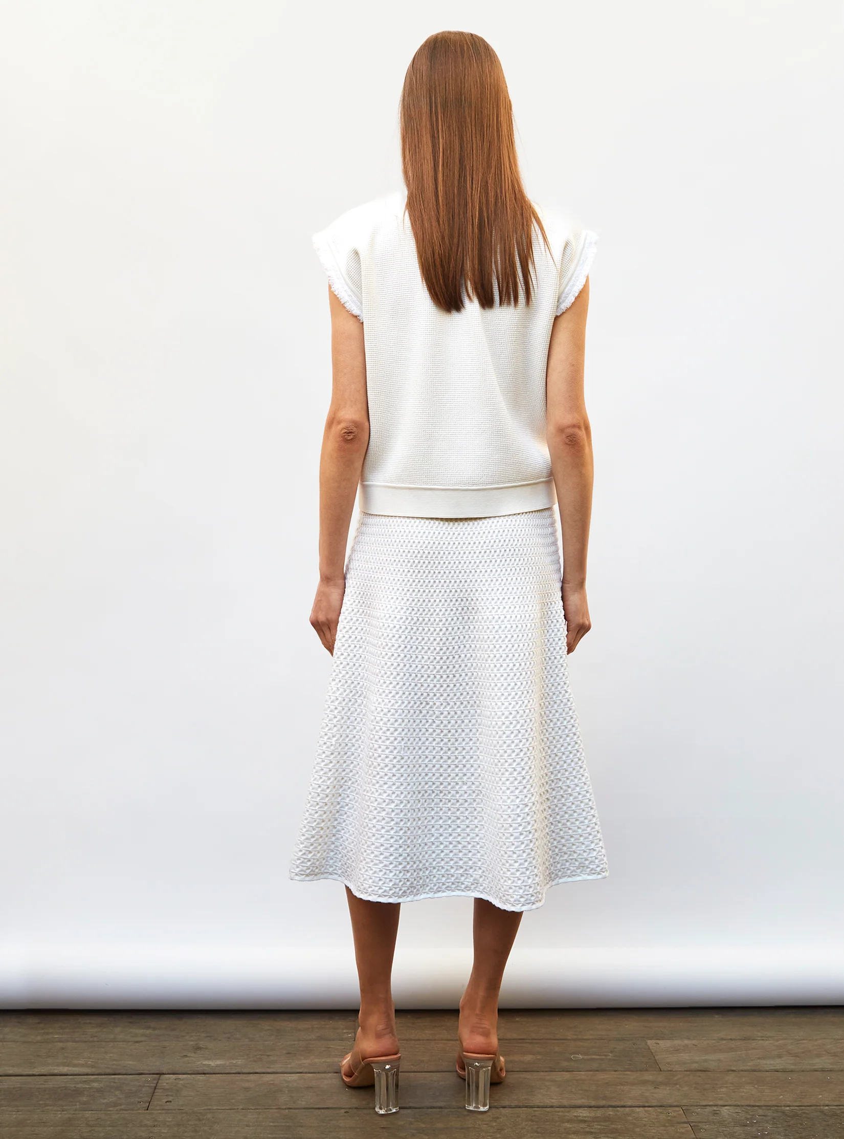 jupe midi maille smockée - Image 4