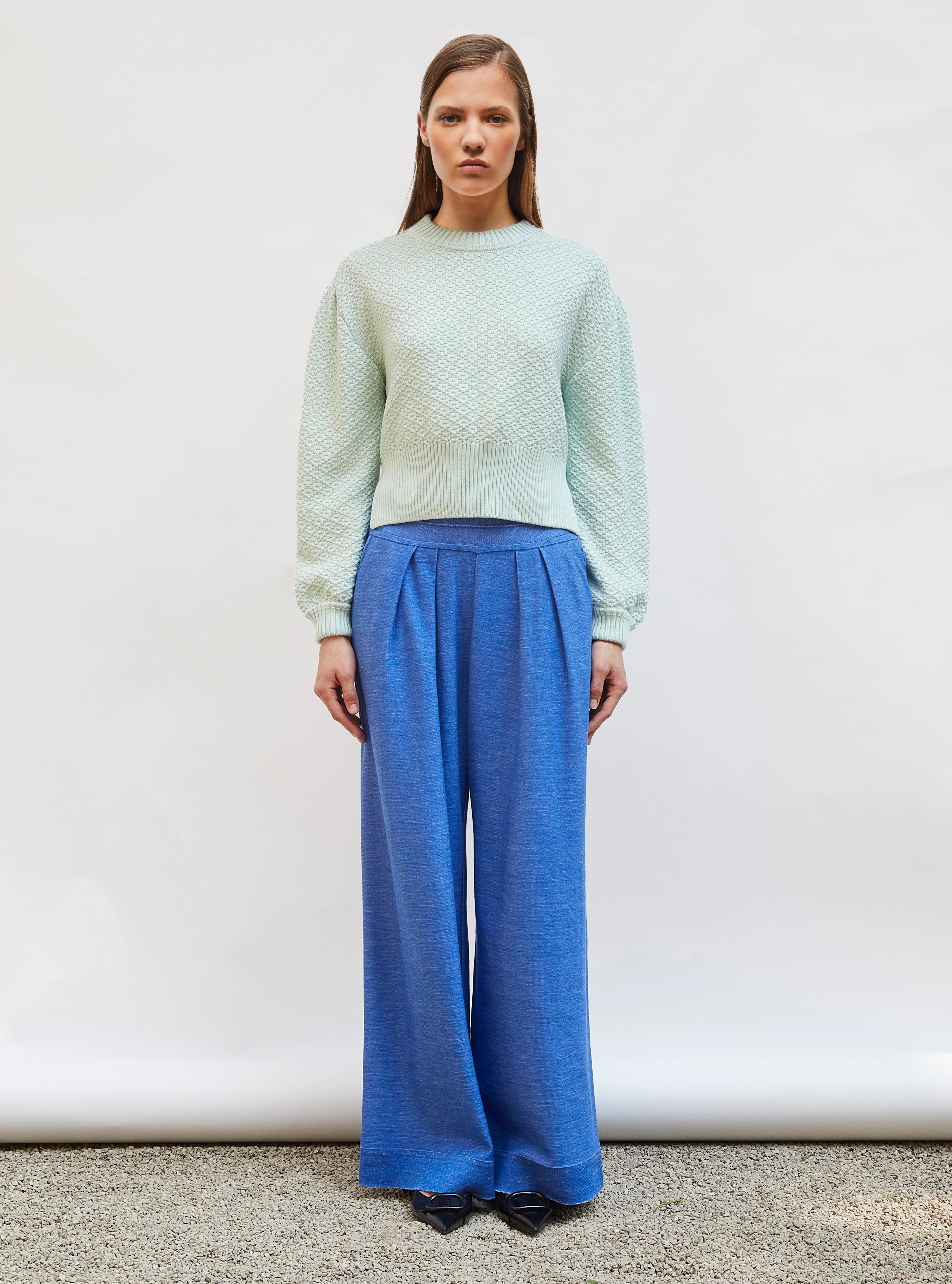 pull court maille damier - Image 3