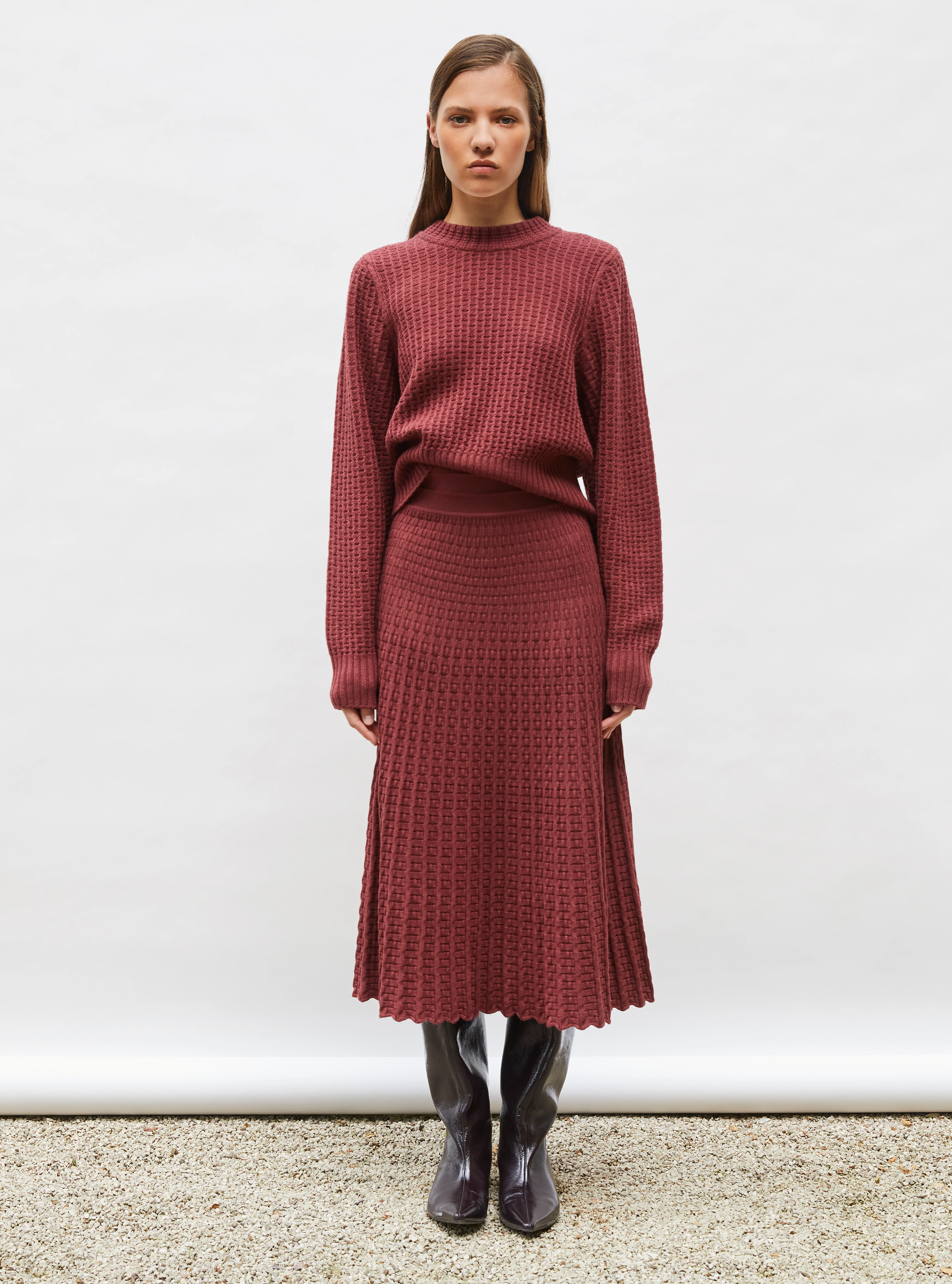 pull fin maille gaufrée - Image 3