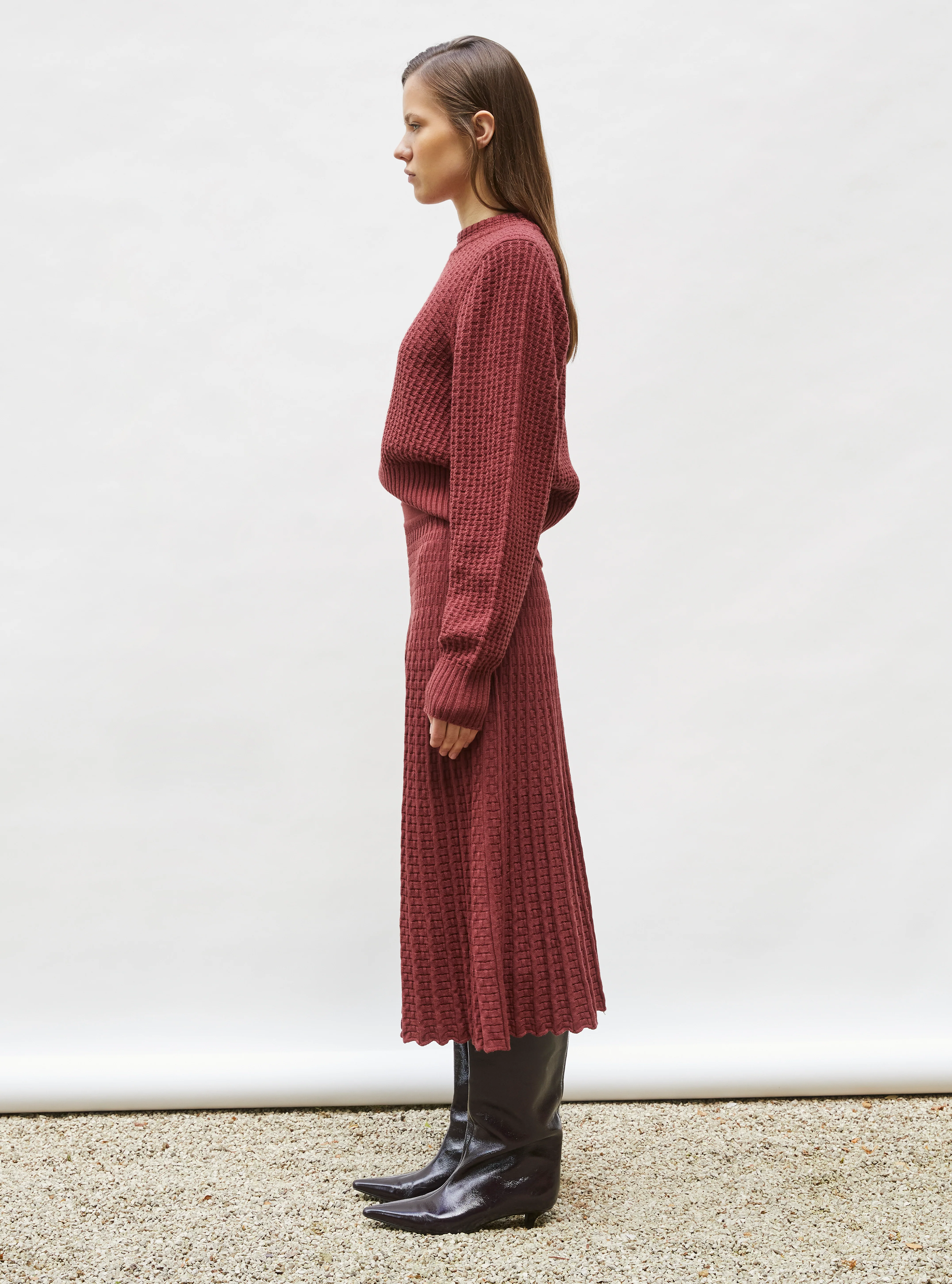 pull fin maille gaufrée - Image 4