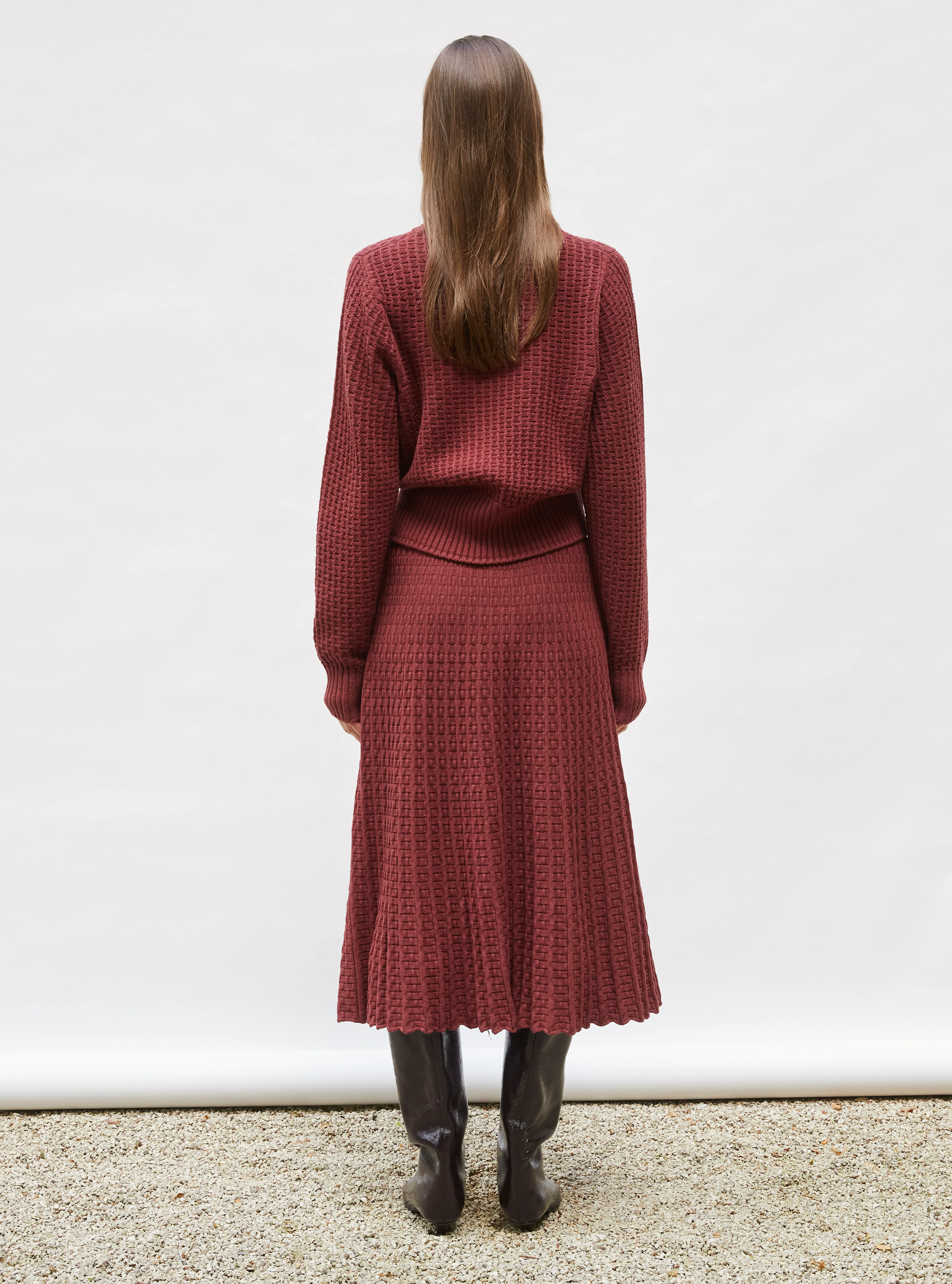 pull fin maille gaufrée - Image 5