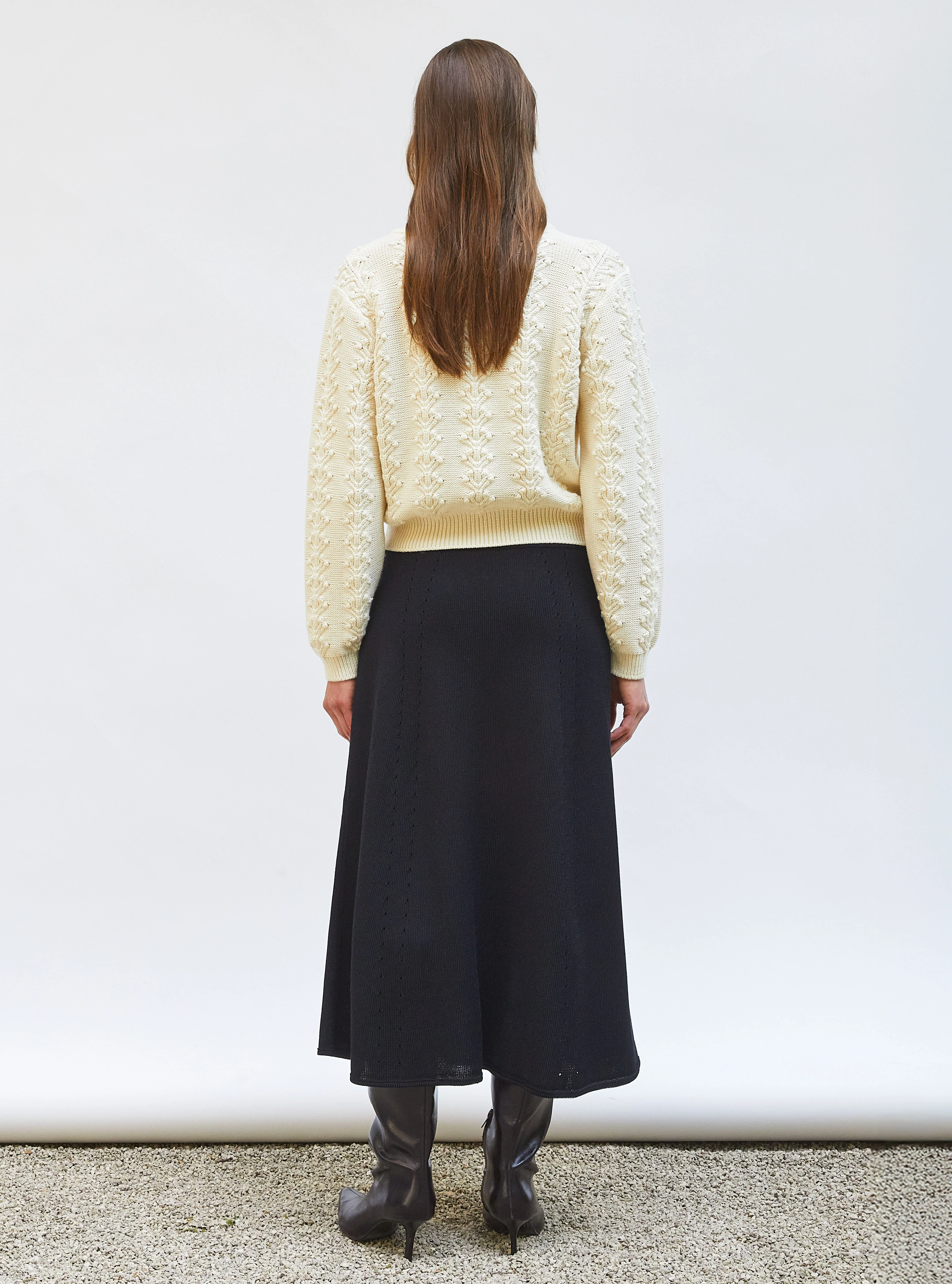 pull en maille motif floral - Image 5