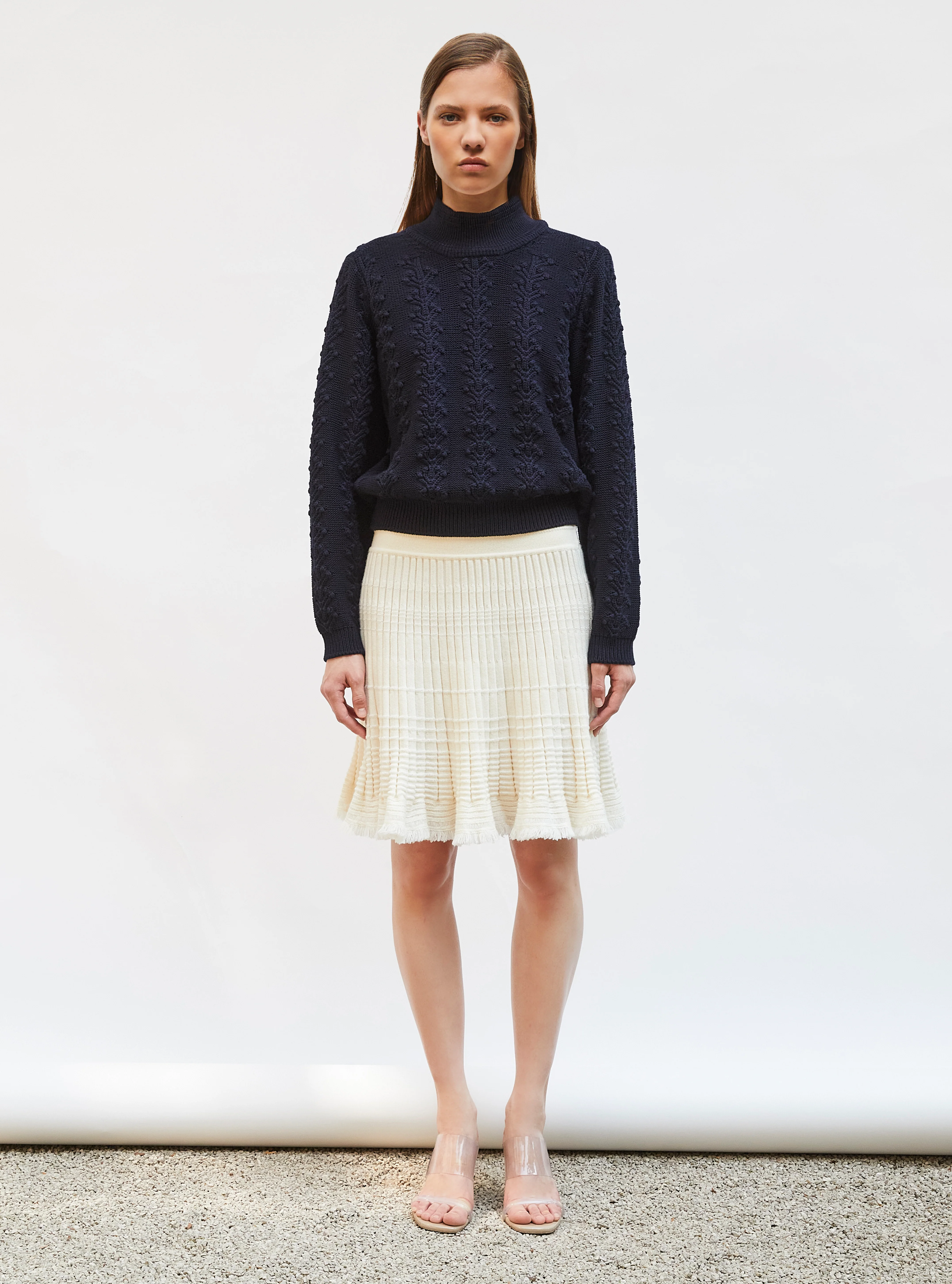 pull en maille motif floral - Image 3