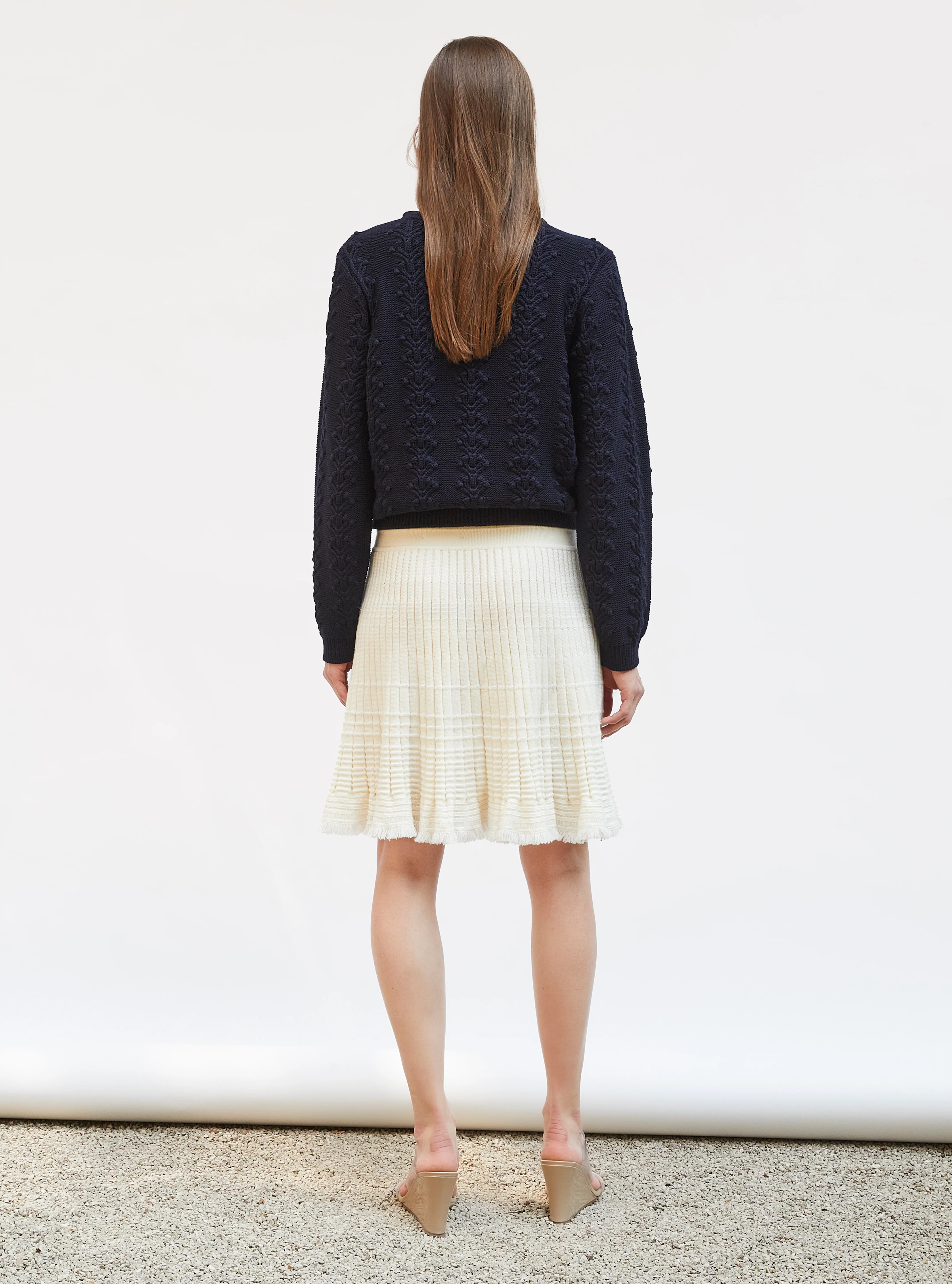 pull en maille motif floral - Image 5