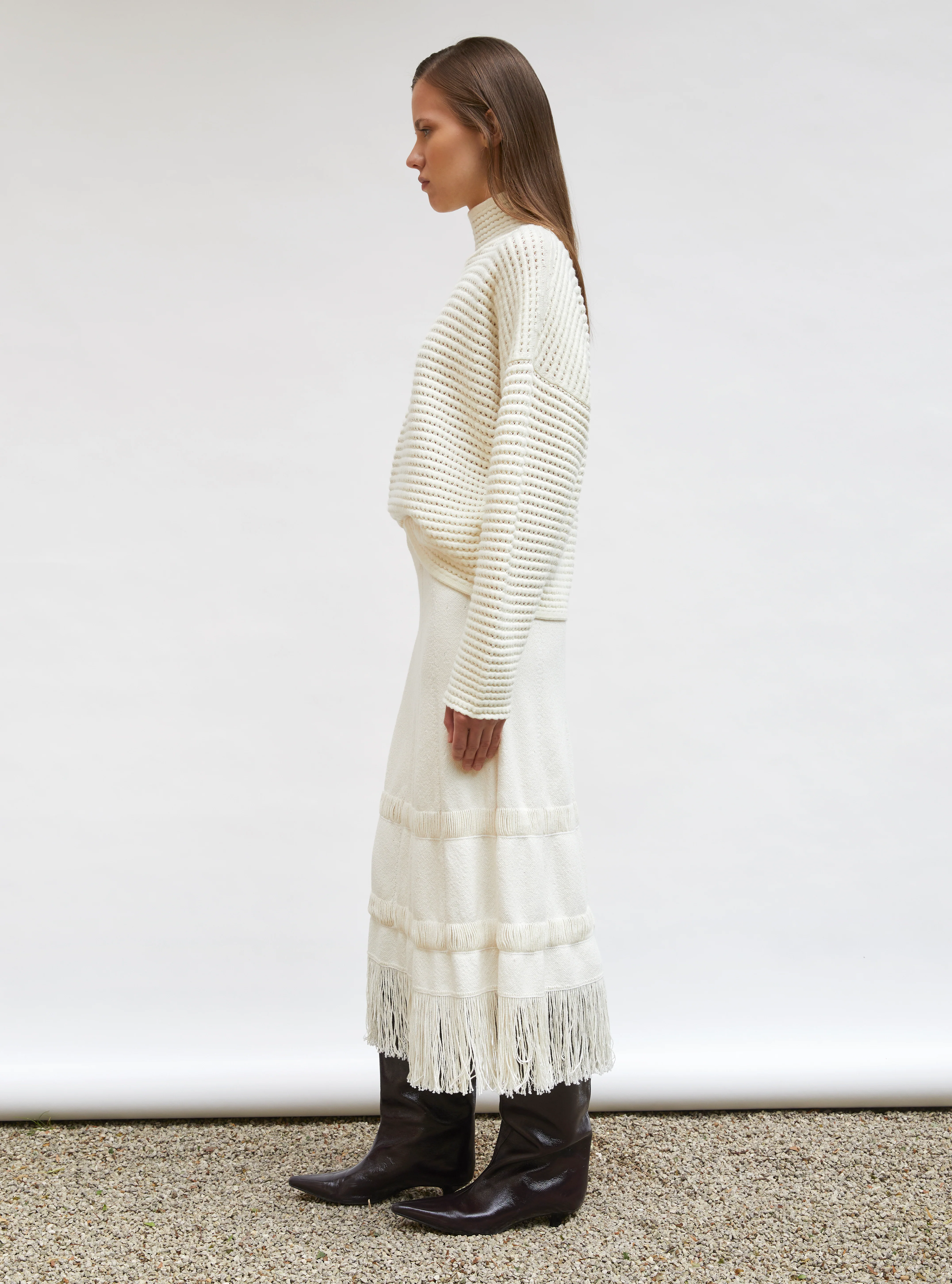 pull maille résille de laine - Image 3