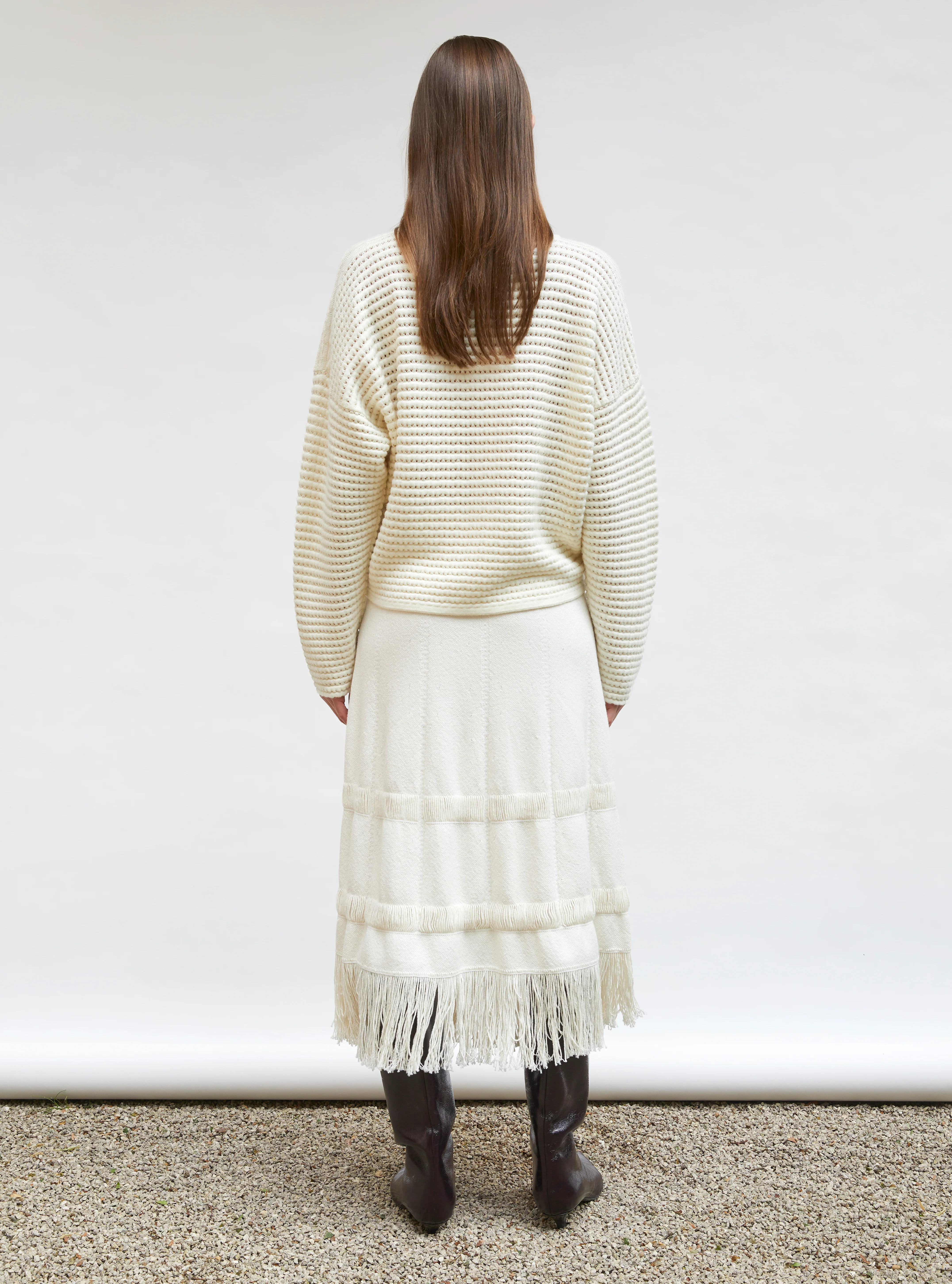 pull maille résille de laine - Image 4