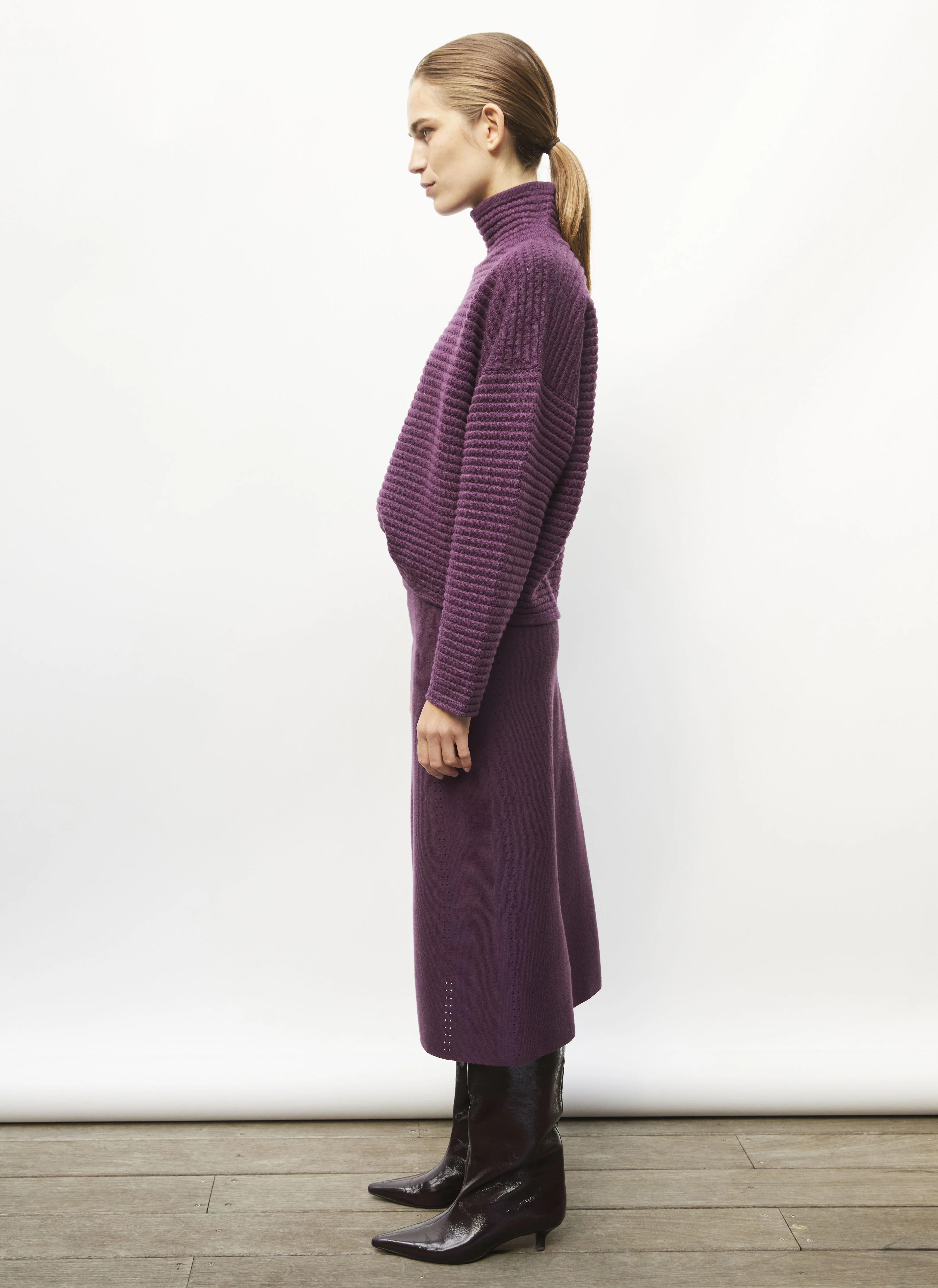 pull maille résille de laine - Image 4