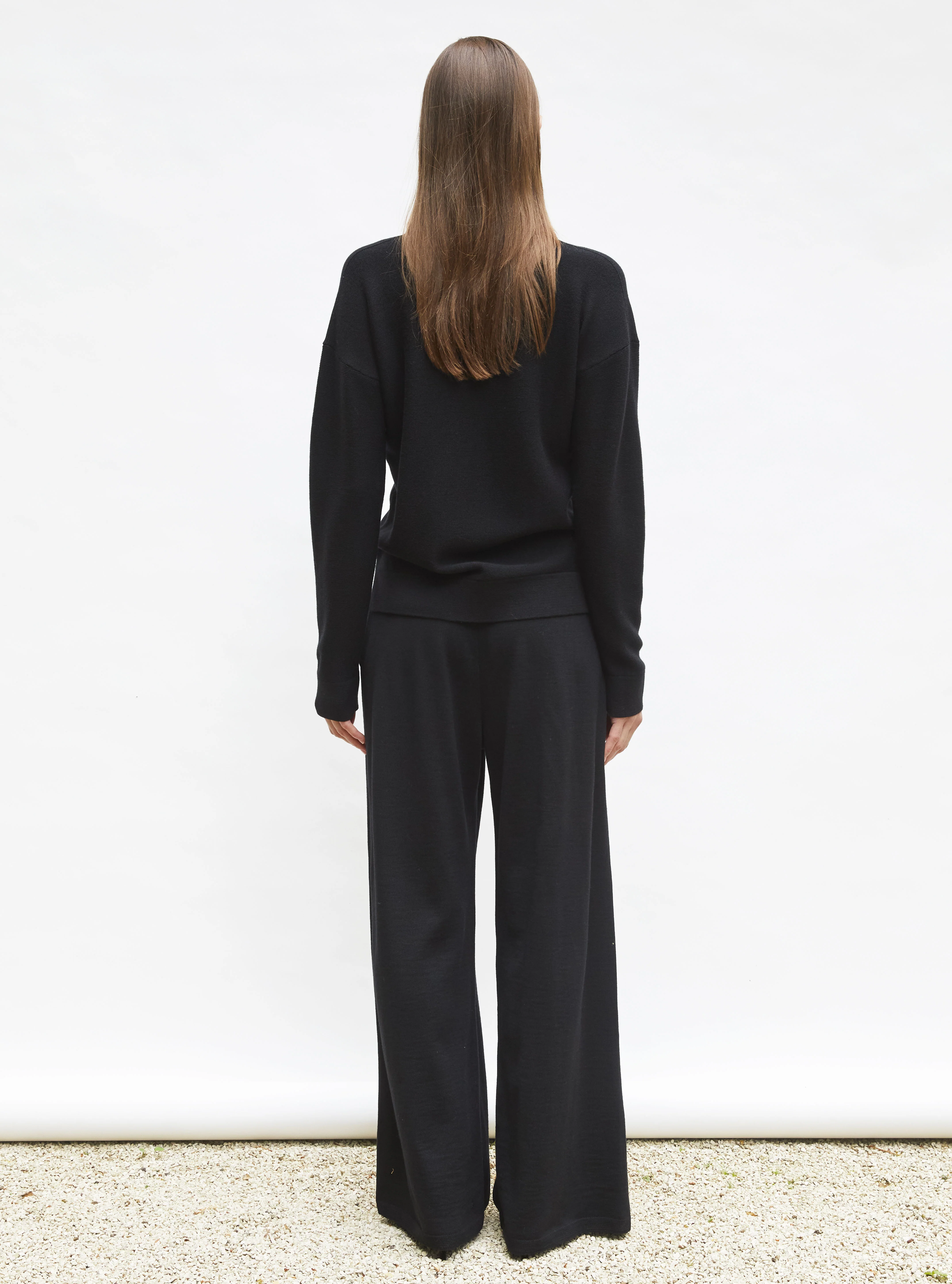 top en maille col v festonné - Image 4