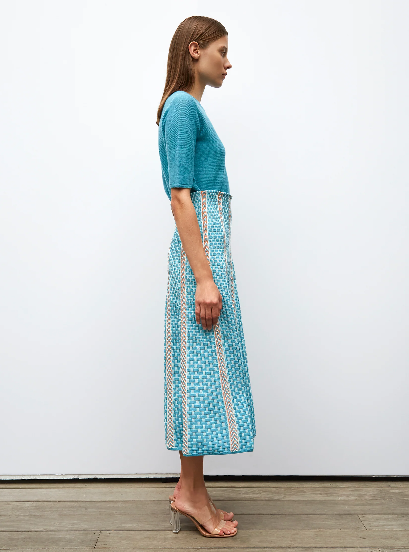 top fin maille manches coudes - Image 4