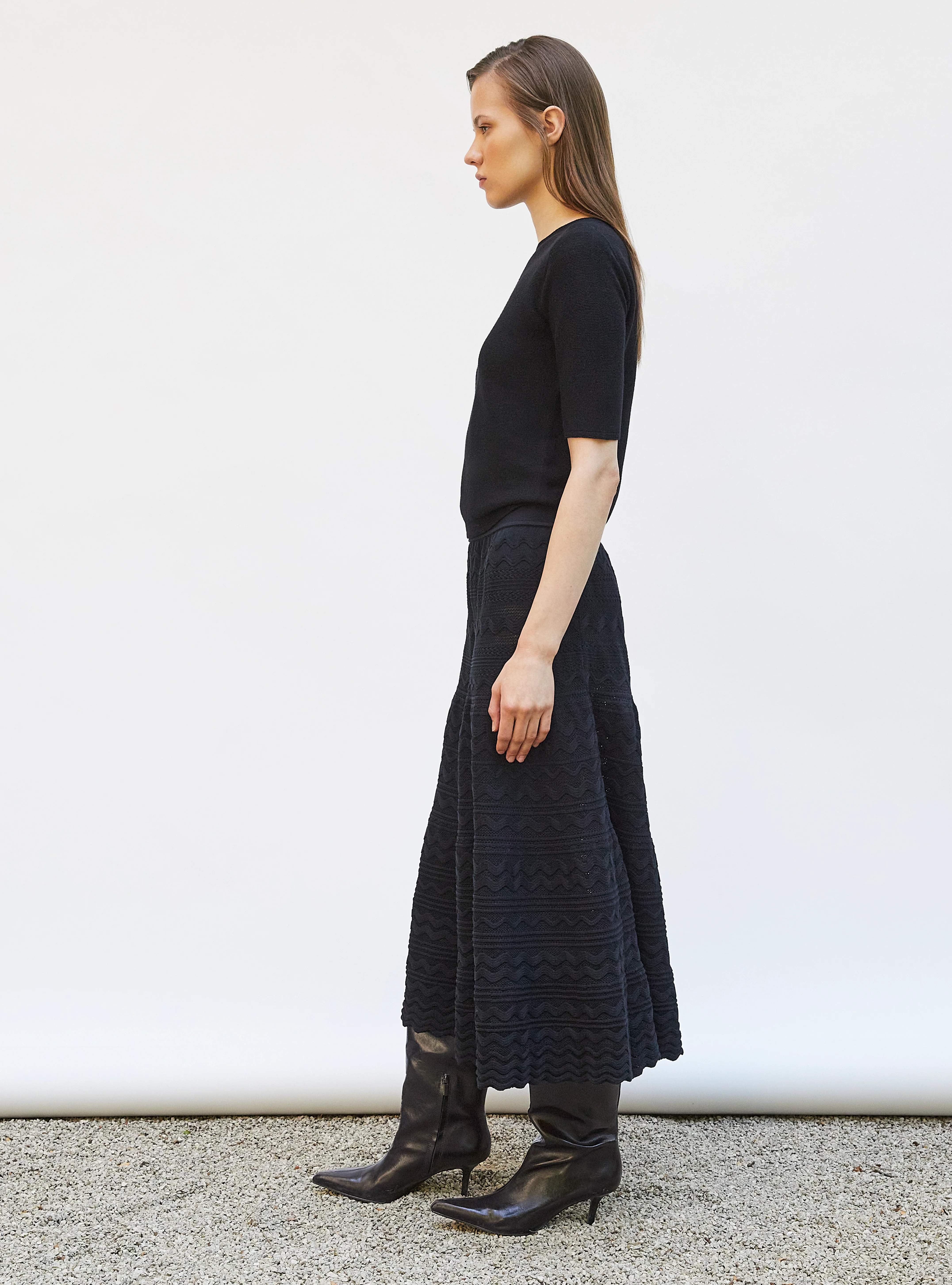 top fin maille manches coudes - Image 3