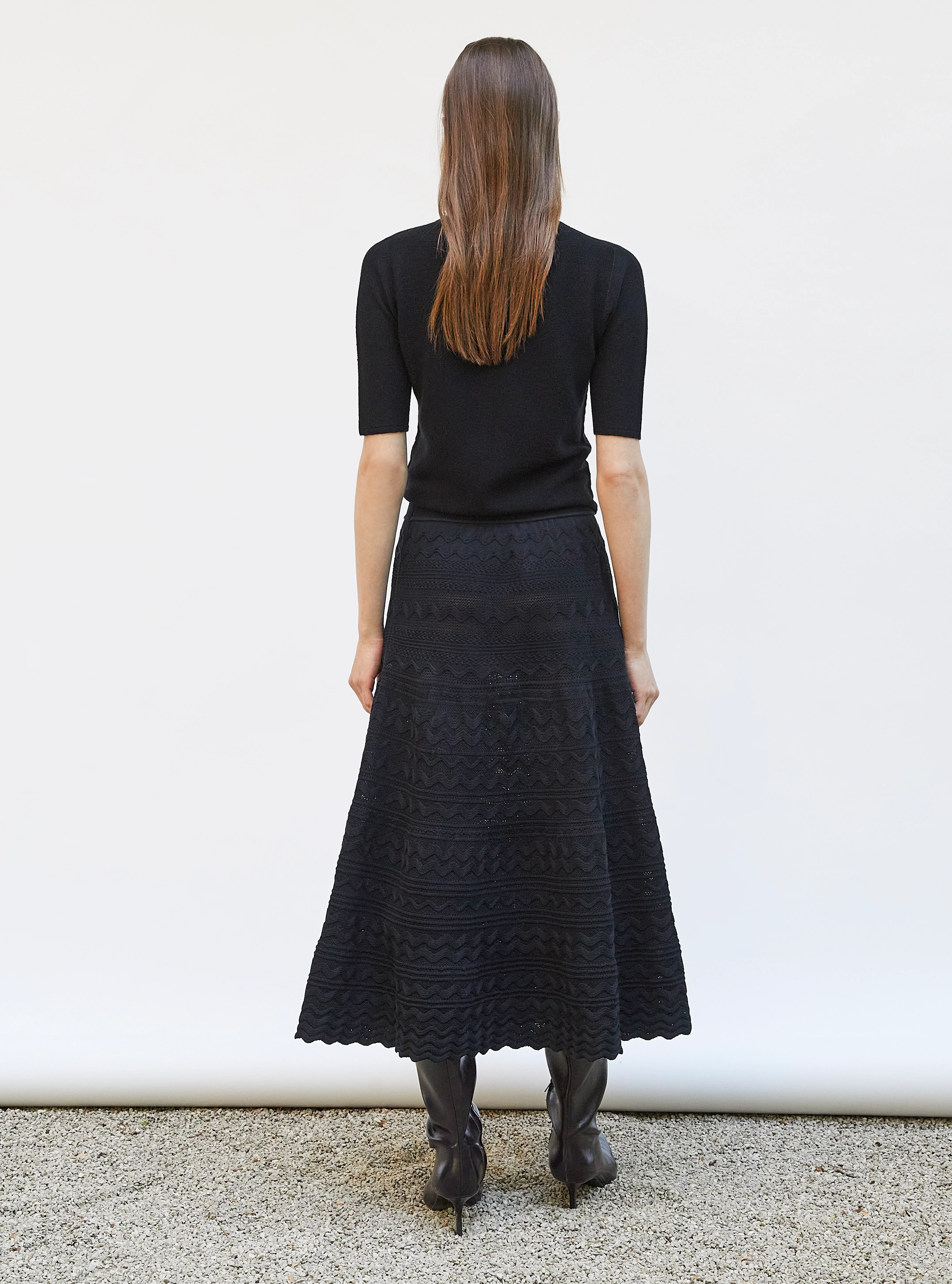 top fin maille manches coudes - Image 4