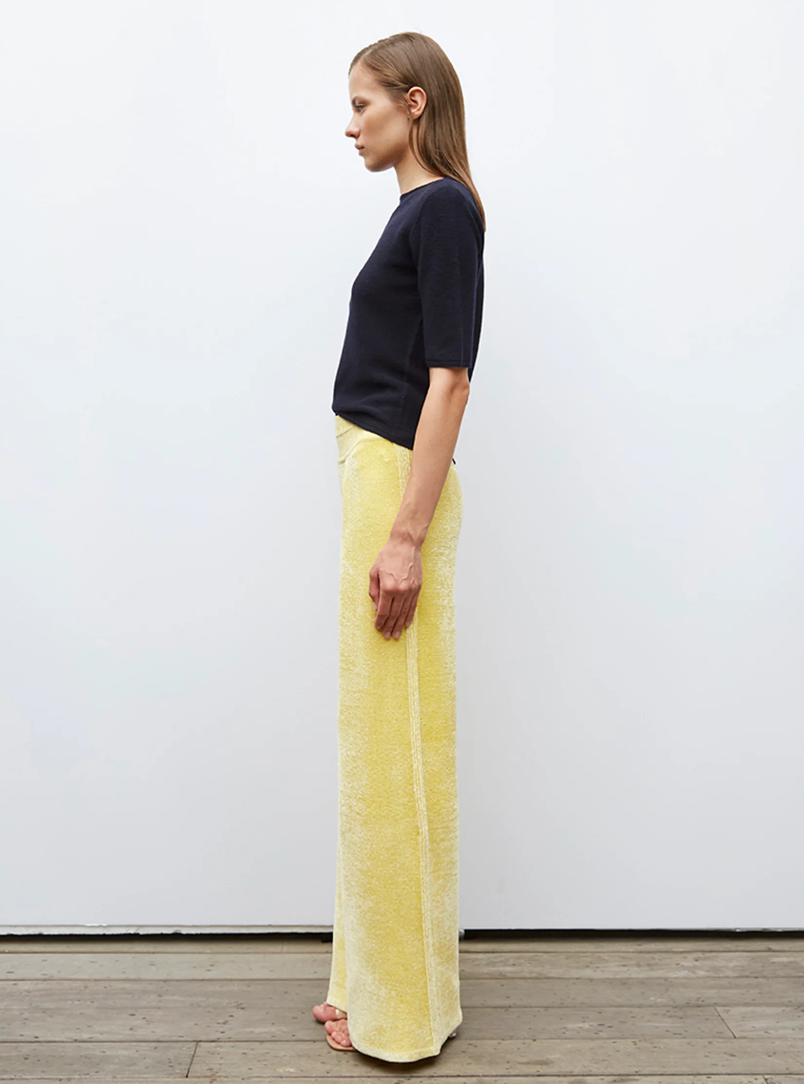 top fin maille manches coudes - Image 3