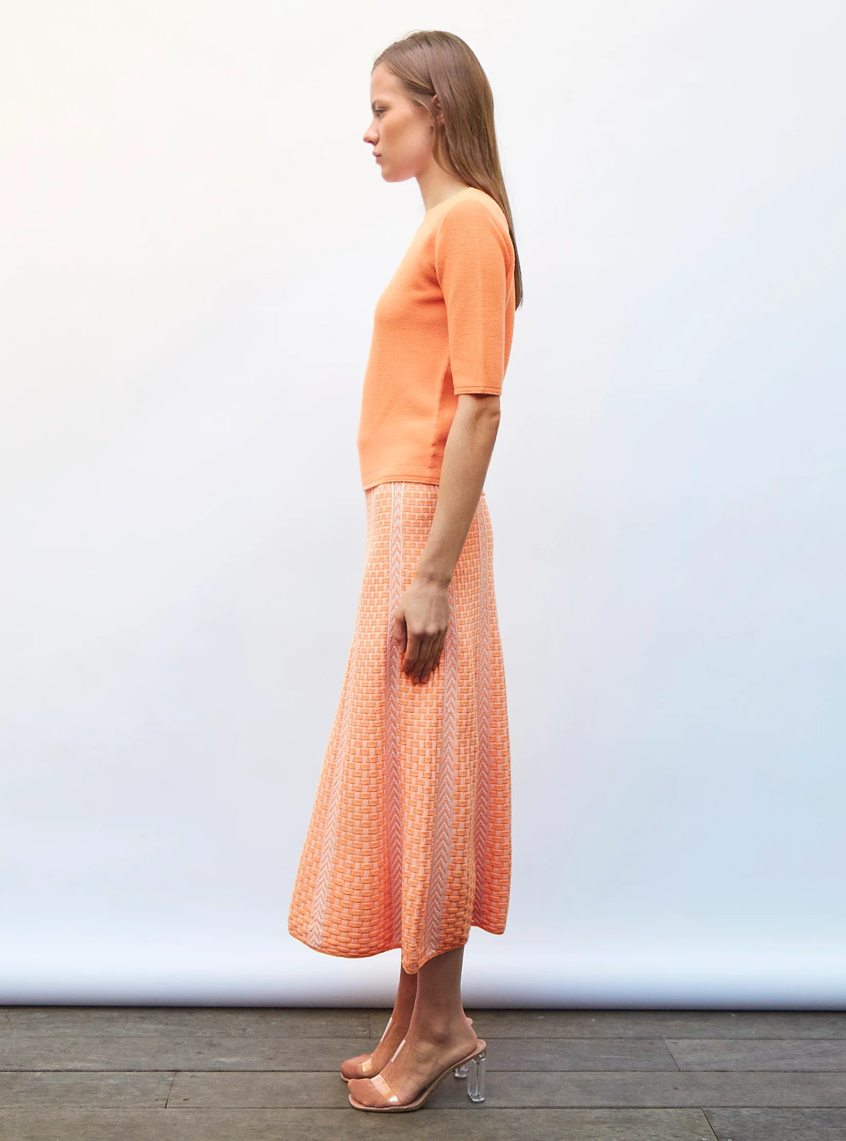 top fin maille manches coudes - Image 4