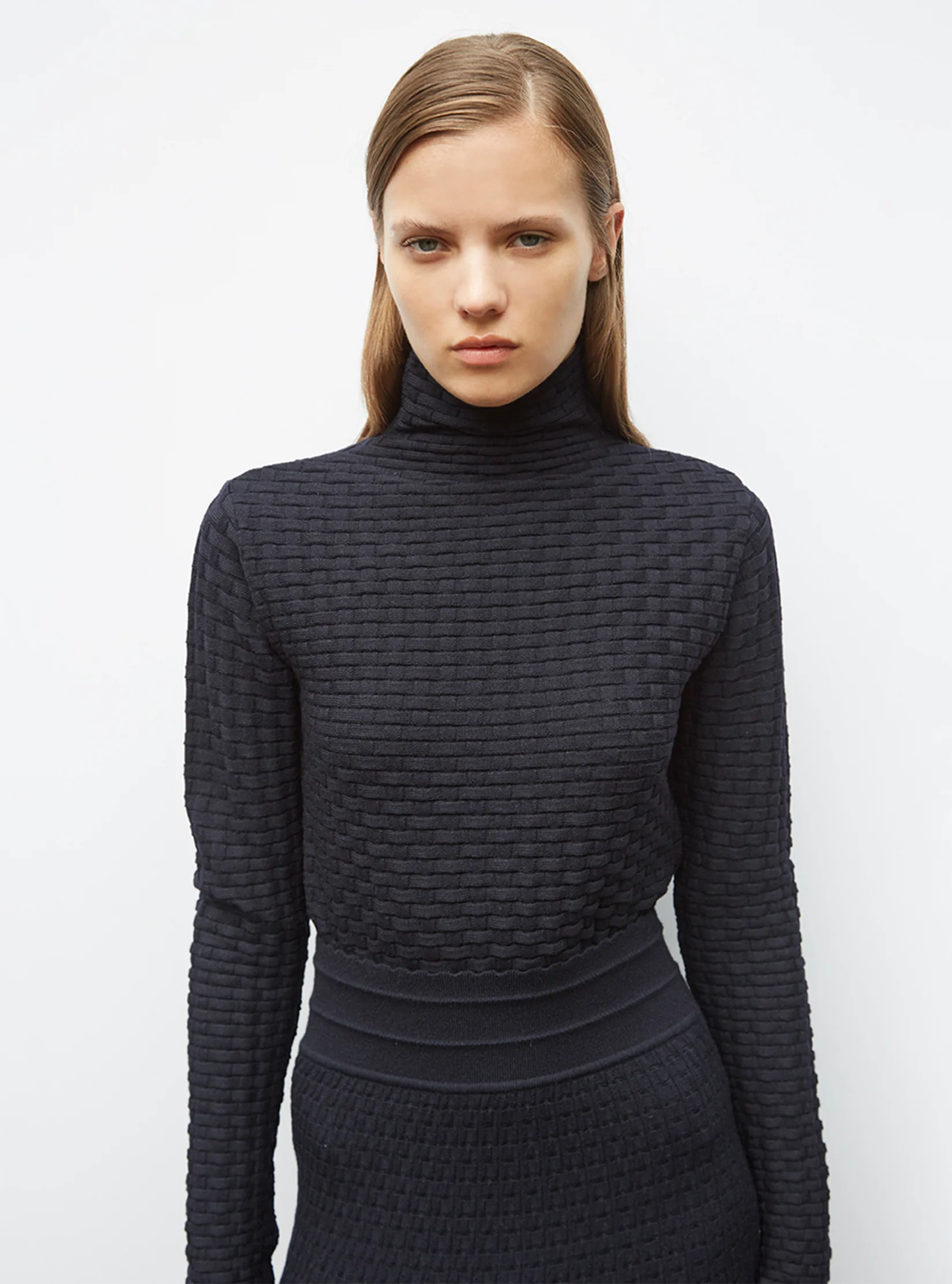 top fin en maille cannage - Image 3