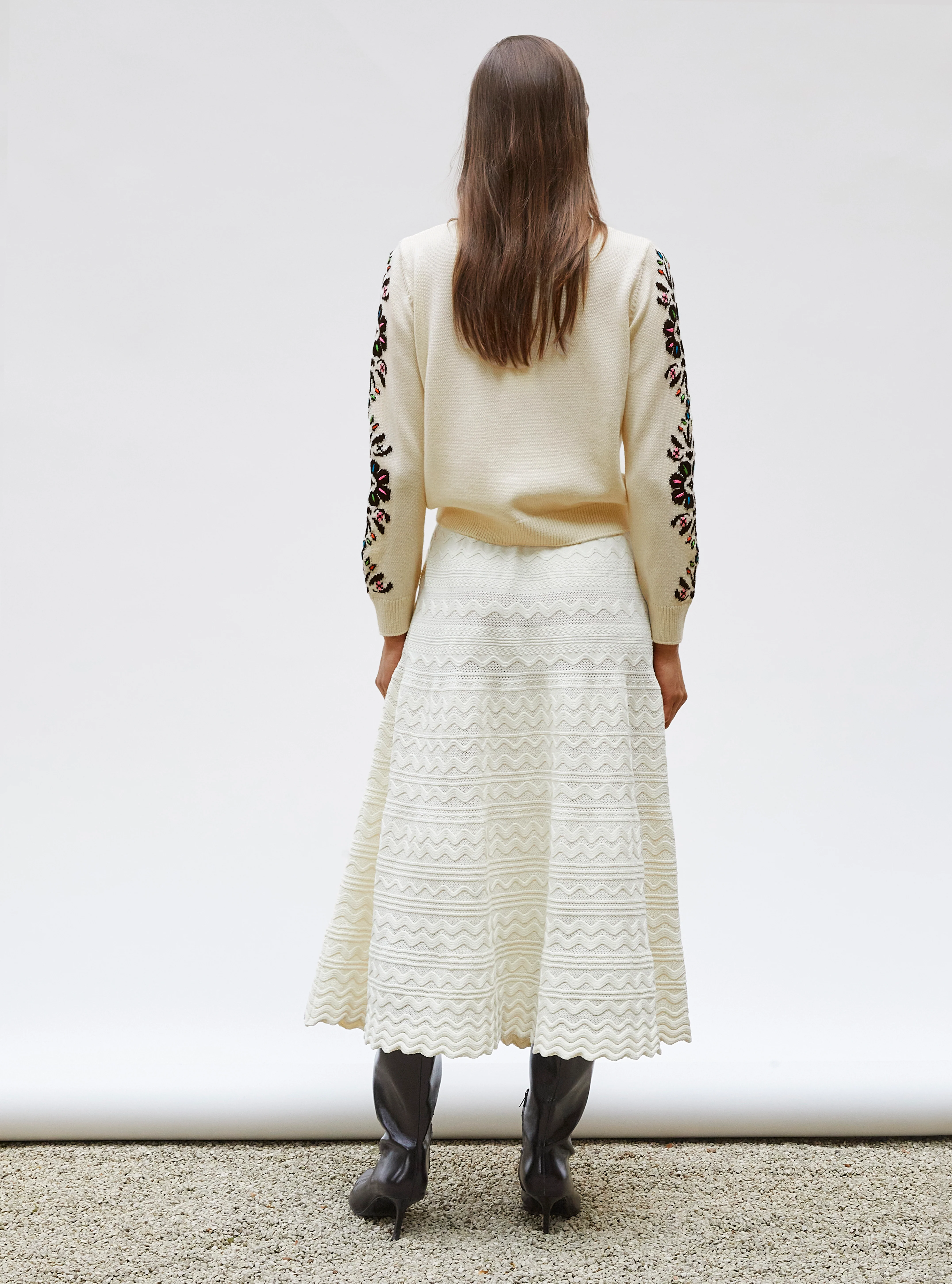 top maille florale brodé main - Image 5