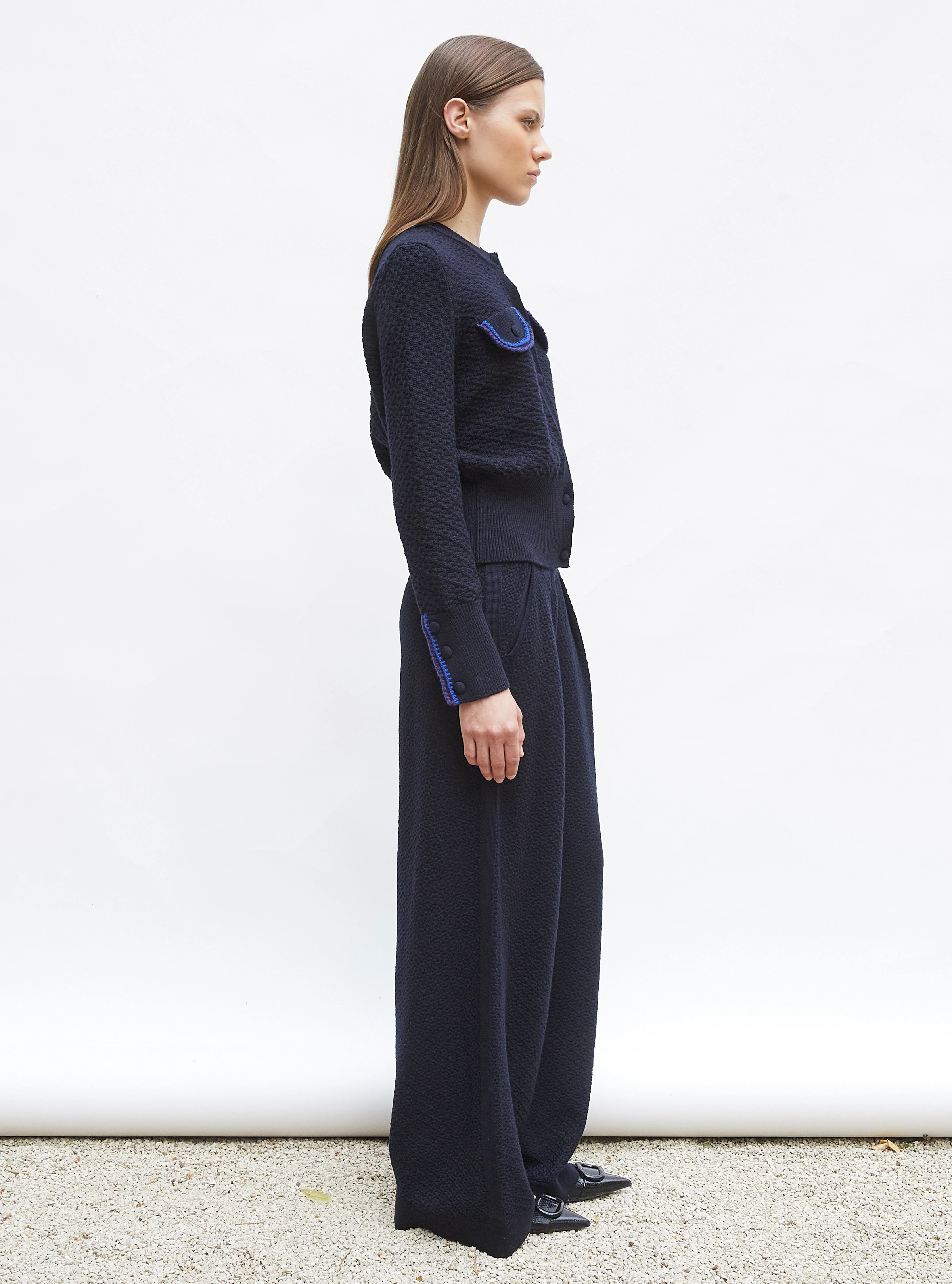 veste maille brodée main - Image 4